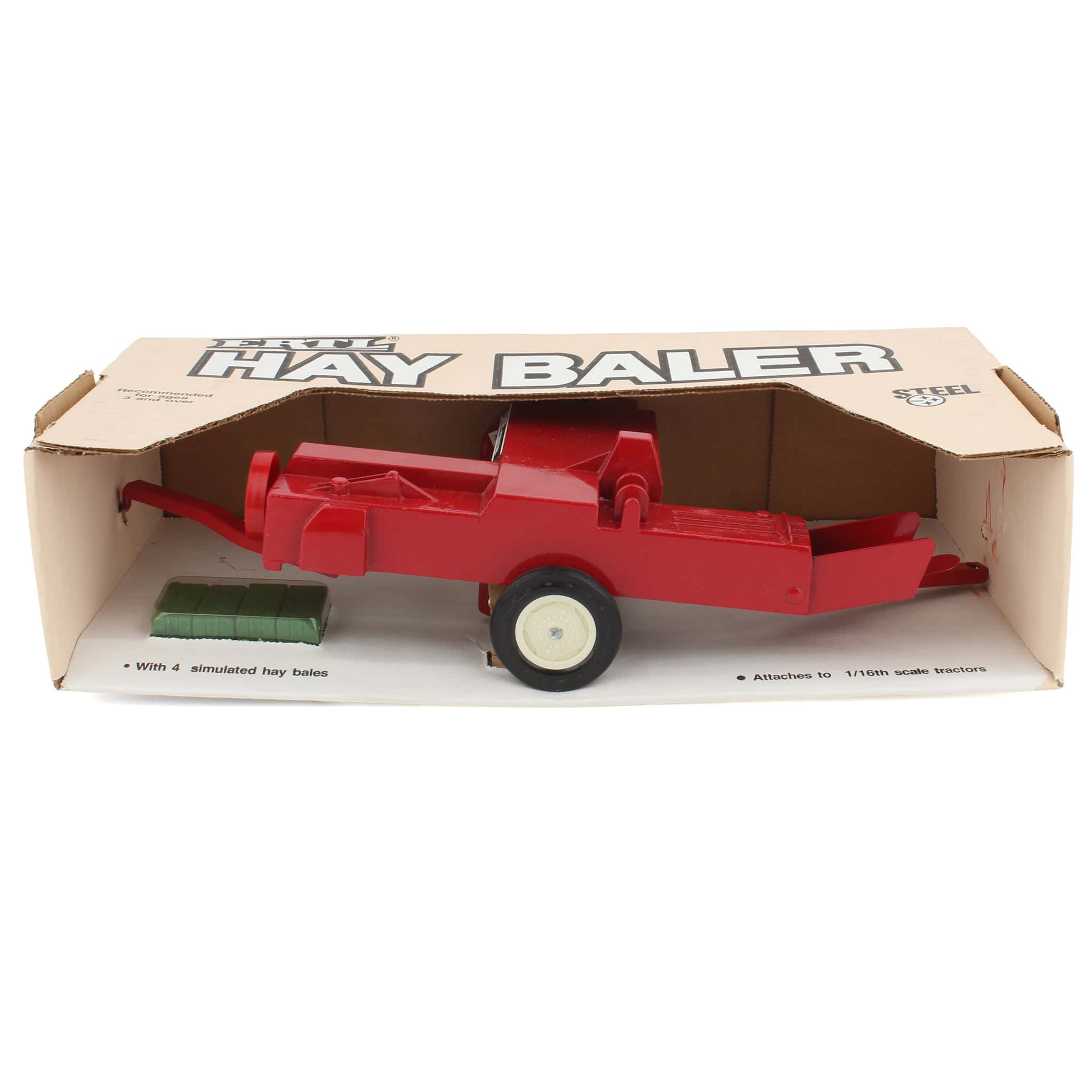 1/16 Case IH Red Steel Small Square Baler with Bales by ERTL