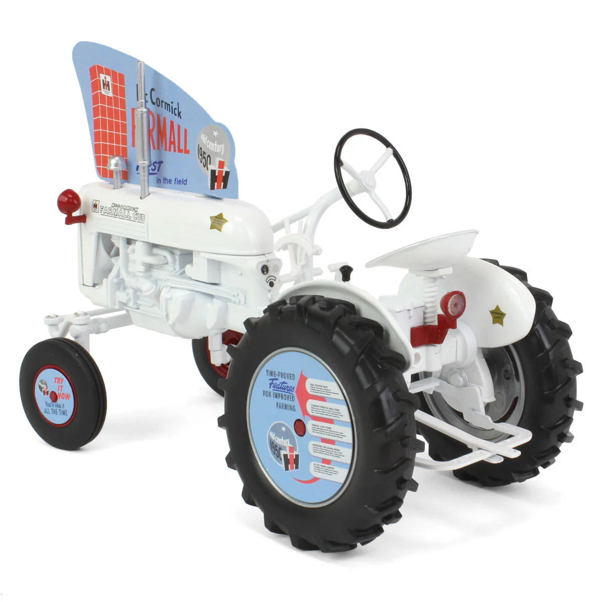 1/16 IH Farmall Cub White Demonstrator Tractor by SpecCast - Image 4