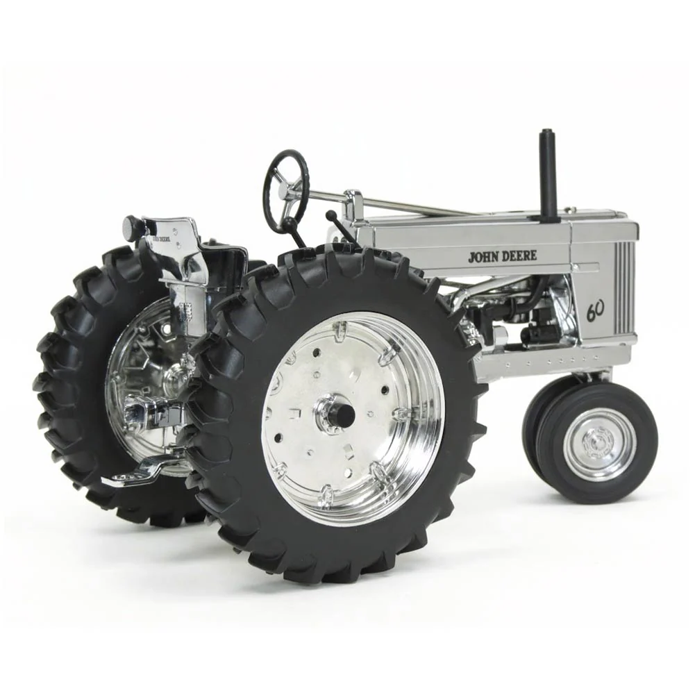 1/16 John Deere 60 Tractor with Narrow Front by ERTL, 175th Anniversary Silver Chrome Limited Edition - Image 4