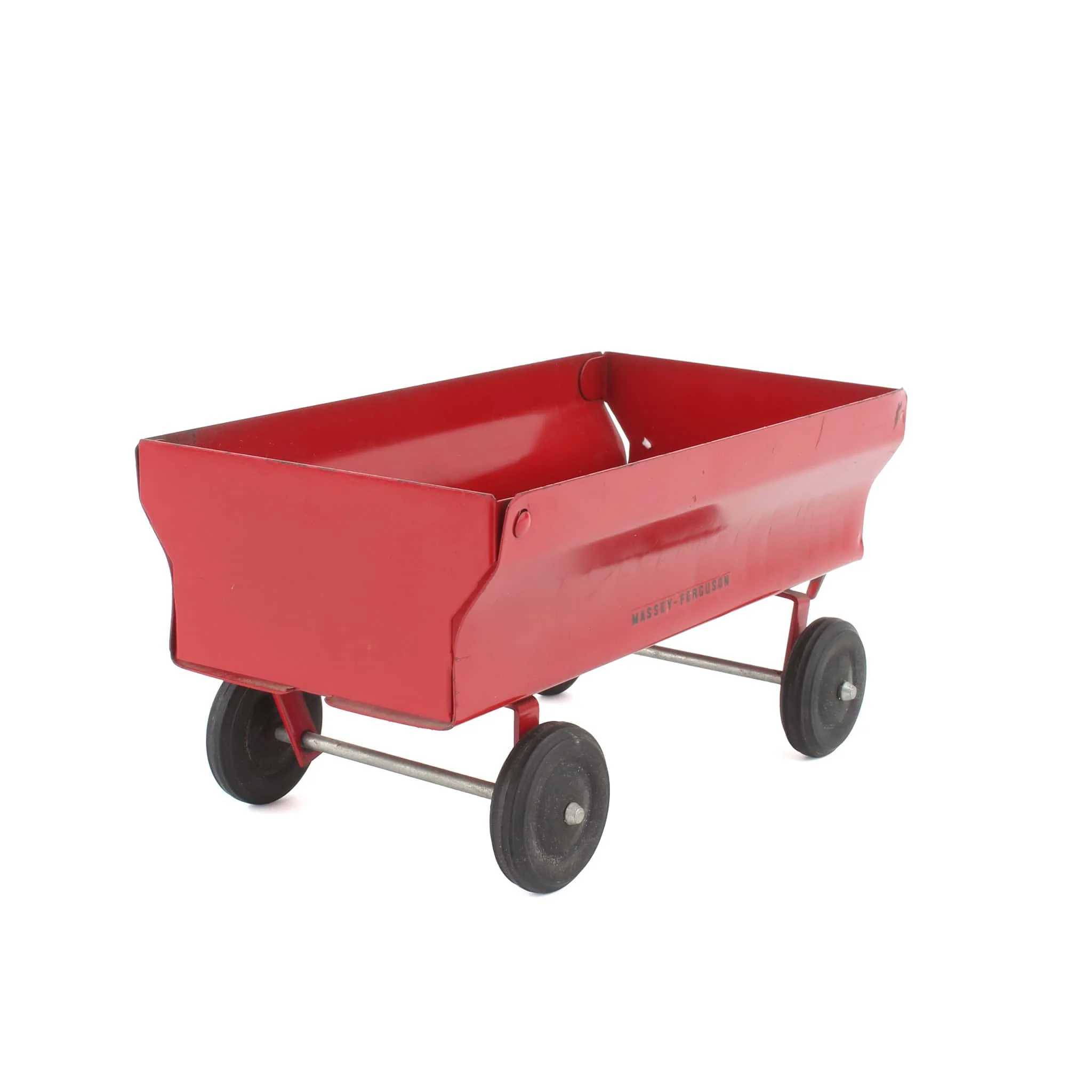 1/16 Massey Ferguson Red Flare Barge Wagon with Black Wheels by ERTL - LOOSE - Image 3