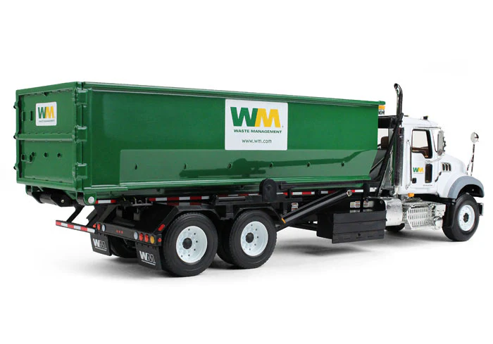 1/34 Mack Granite Waste Management Truck with Green Roll off Container - Image 2