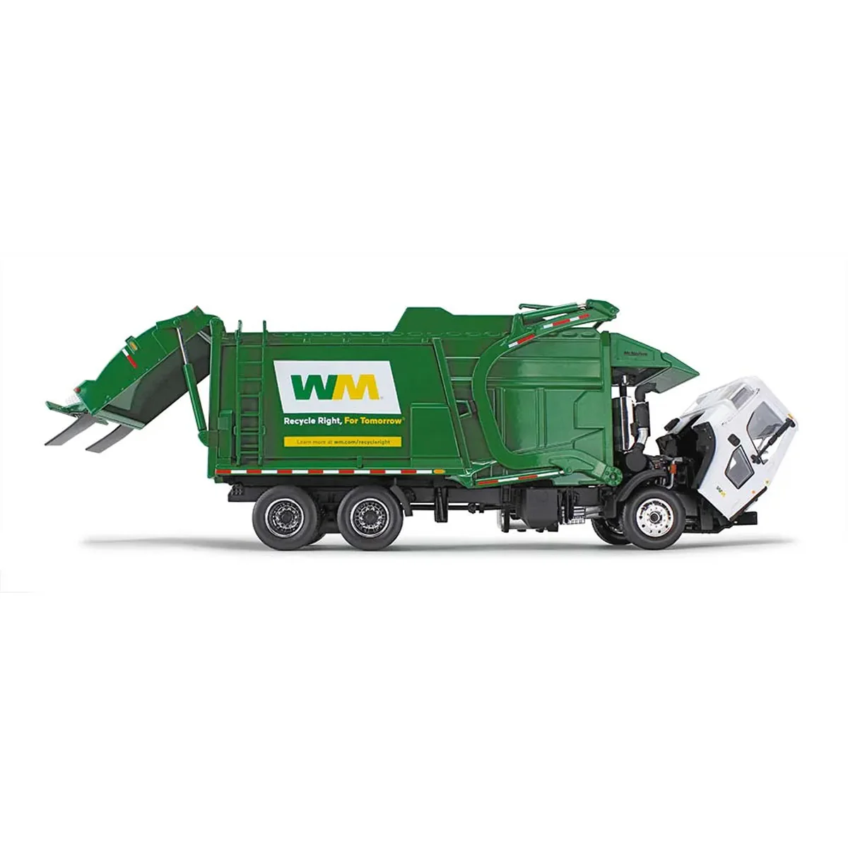 1/34 Mack LR Truck with McNeilus Meridian Front Loader & Dumpster by First Gear, Waste Management - Image 5