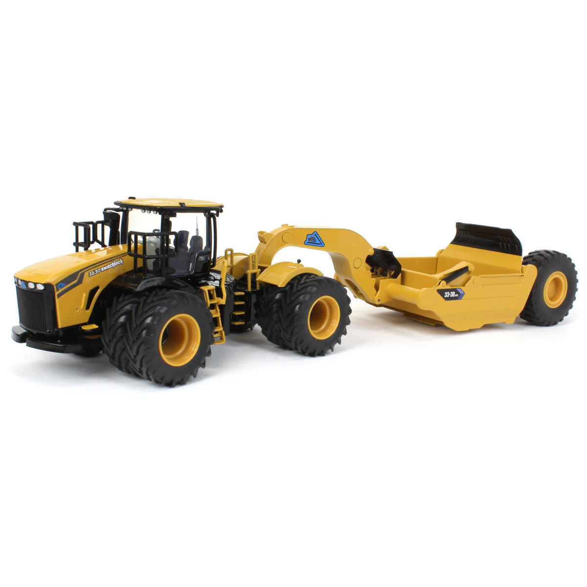 1/50 Mobile Track Solutions 3630 Switchback Articulating 4WD Tractor & 33-38XL Towed Scraper