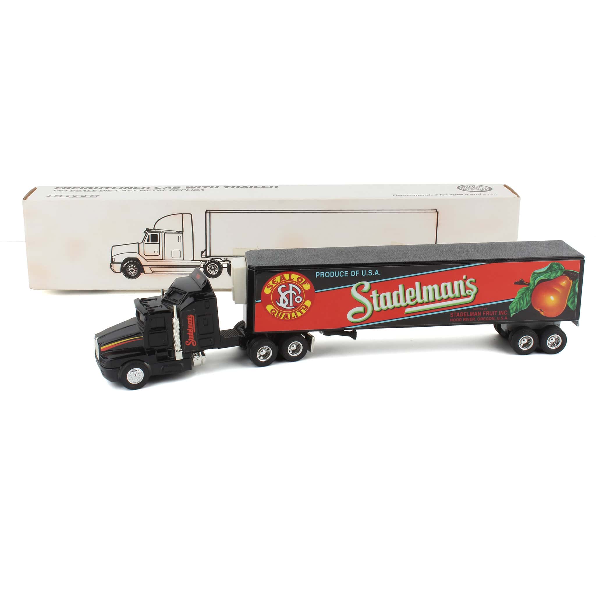 1/64 1992 Kenworth T600A l Semi Truck with Stadelman Fruit Inc Reefer Trailer