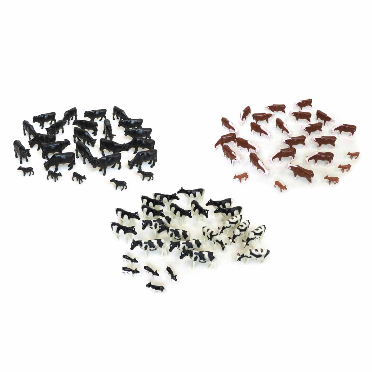 1/64 Assorted Cattle 75 Piece Value Pack, includes 3 Packs containing  Herefords, Calves, Cows, & Holsteins!