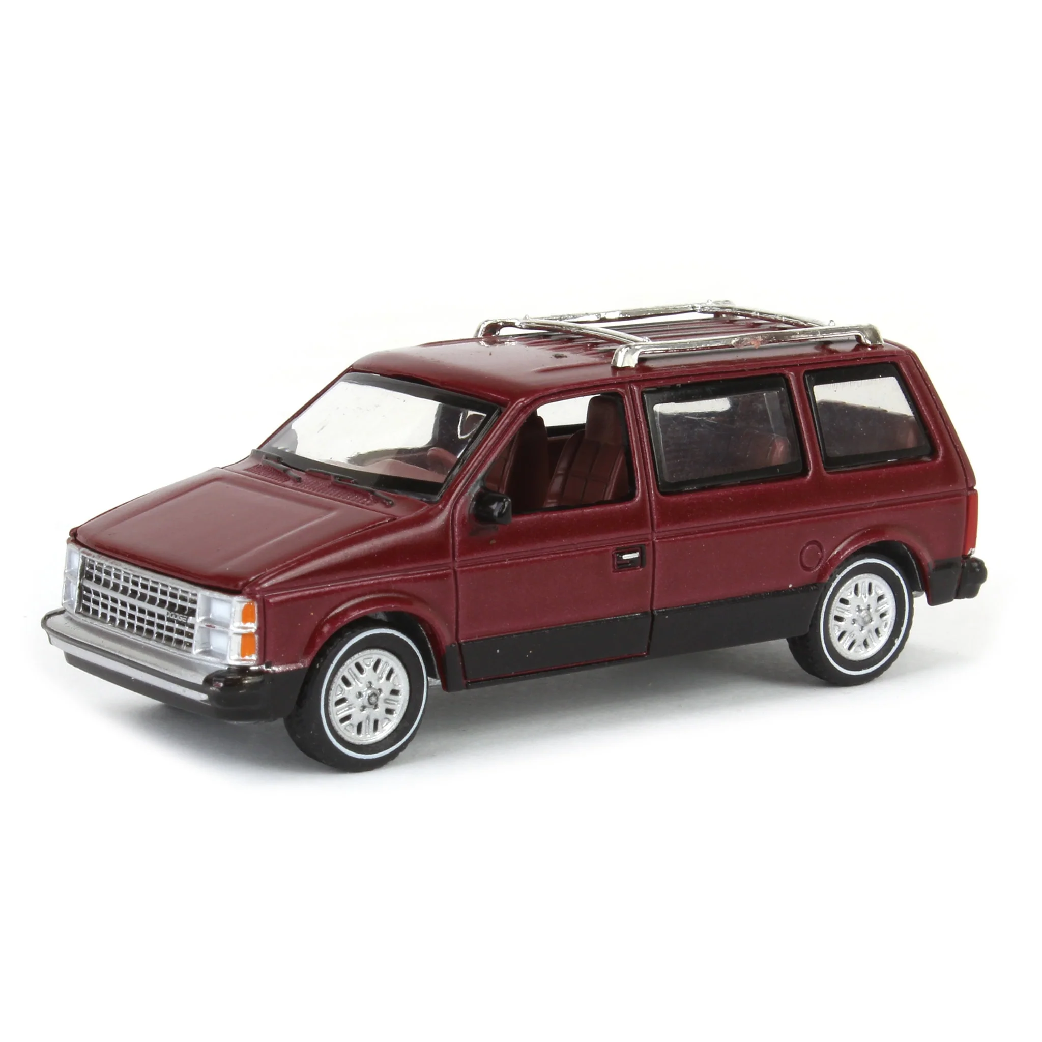 1/64 Auto World 1985 Dodge Caravan, Crimson Red with Black