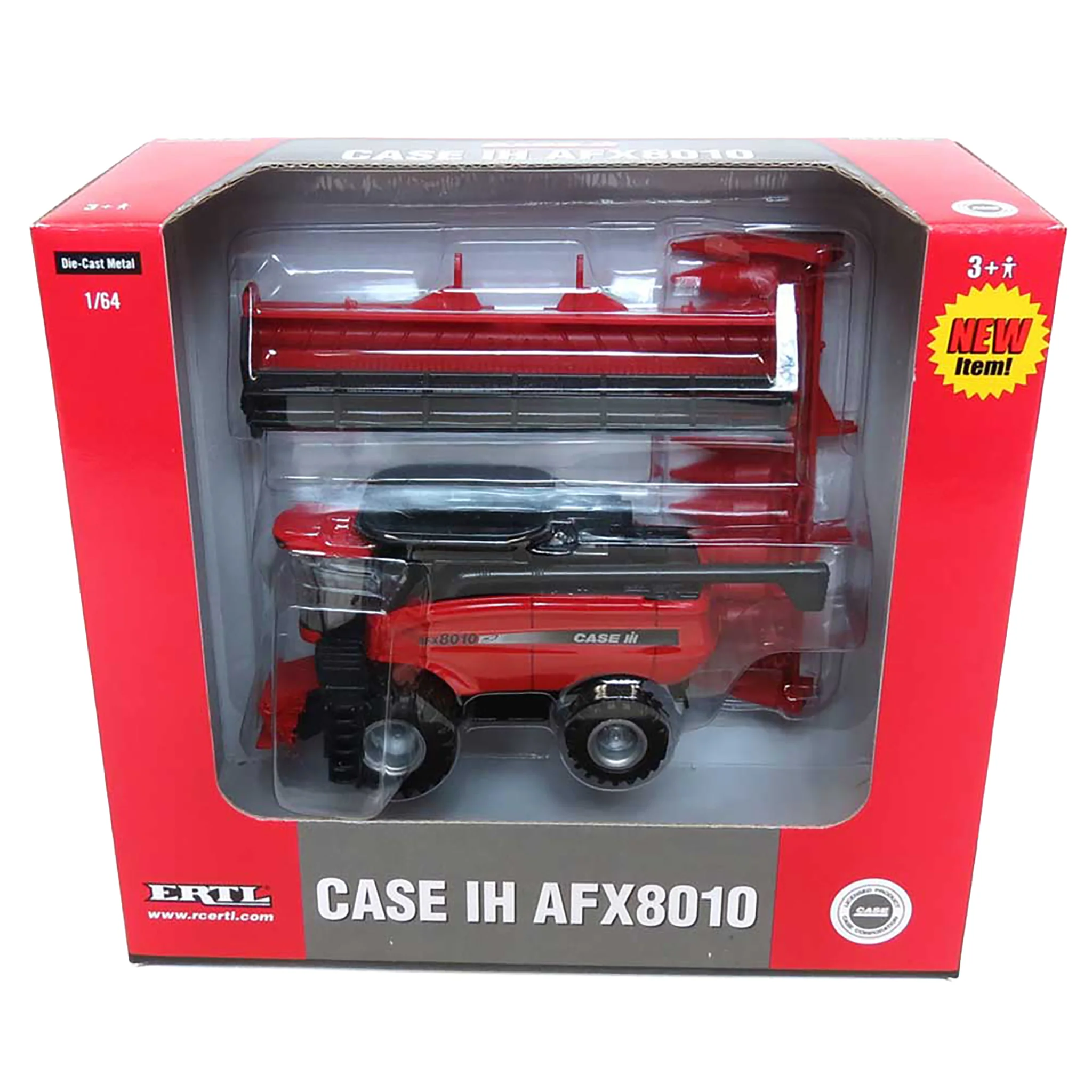 1/64 Case IH AFX8010 Combine with 12 Row Corn Head & Grain Head by ERTL