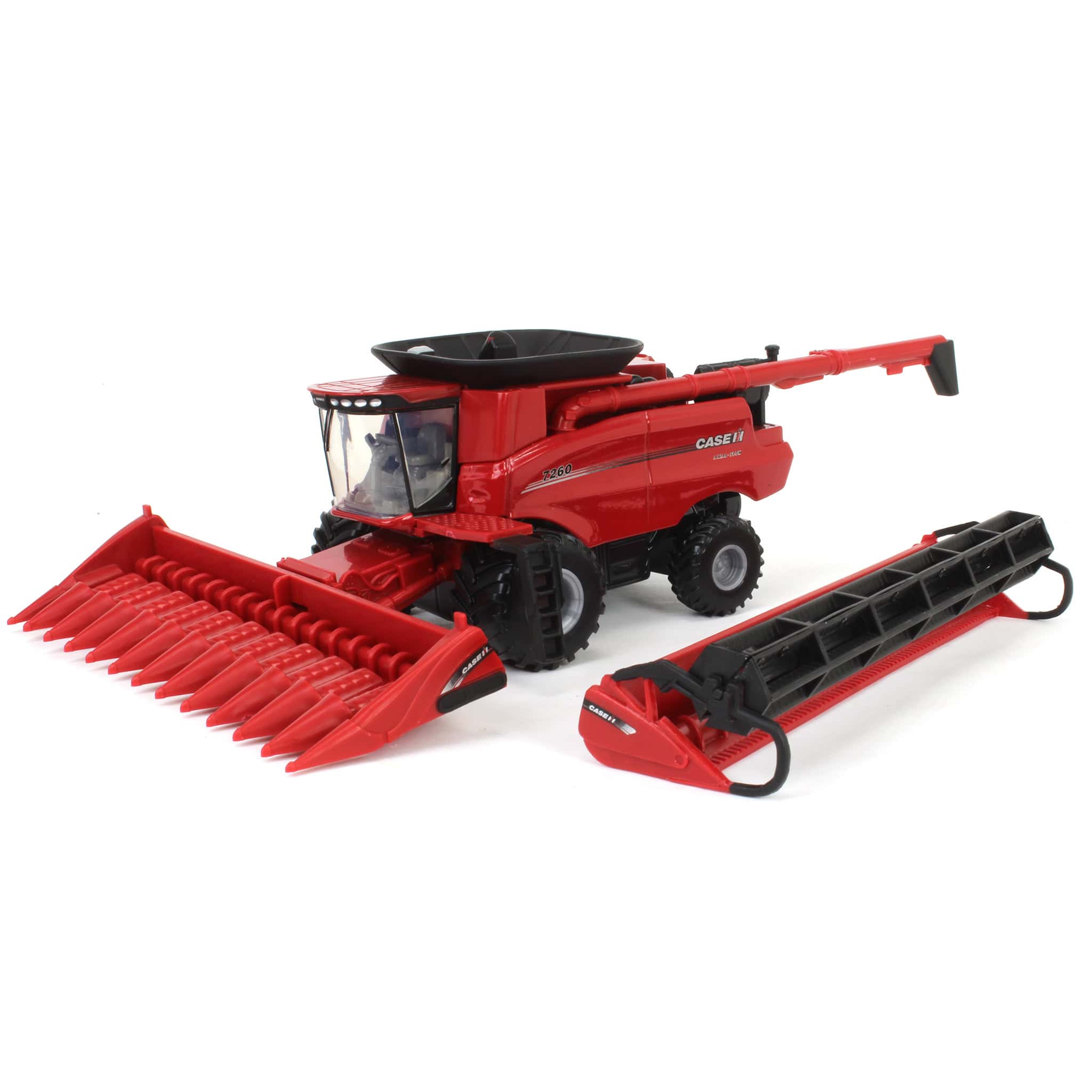 1/64 Case IH Axial-Flow 7260 Combine with Wide Singles, Corn Head & Grain Head by ERTL
