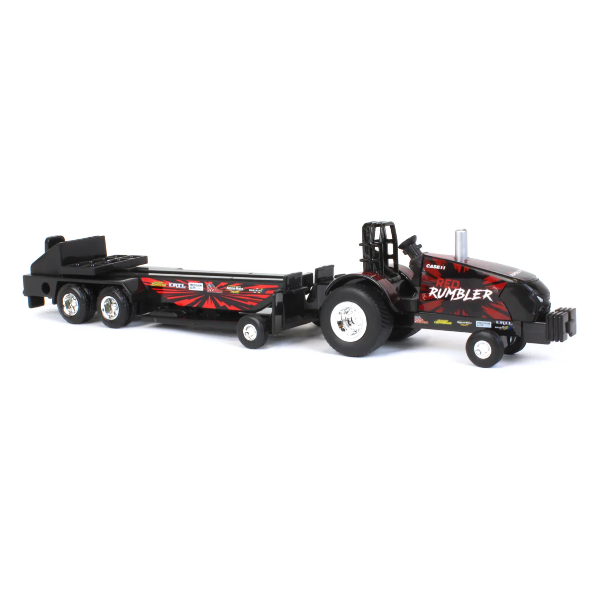1/64 Case IH Magnum "Red Rumbler" Pulling Tractor with Pulling Sled - Image 2