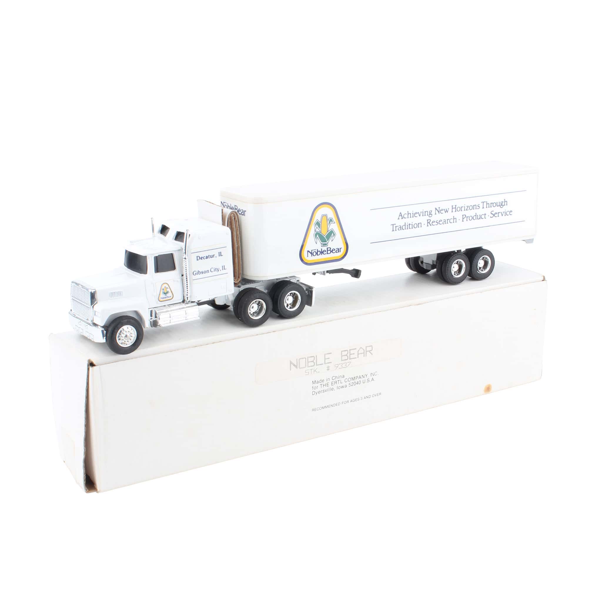 1/64 Ford LTL 9000 with Sleeper Semi Truck & Trailer, Noble Bear by ERTL