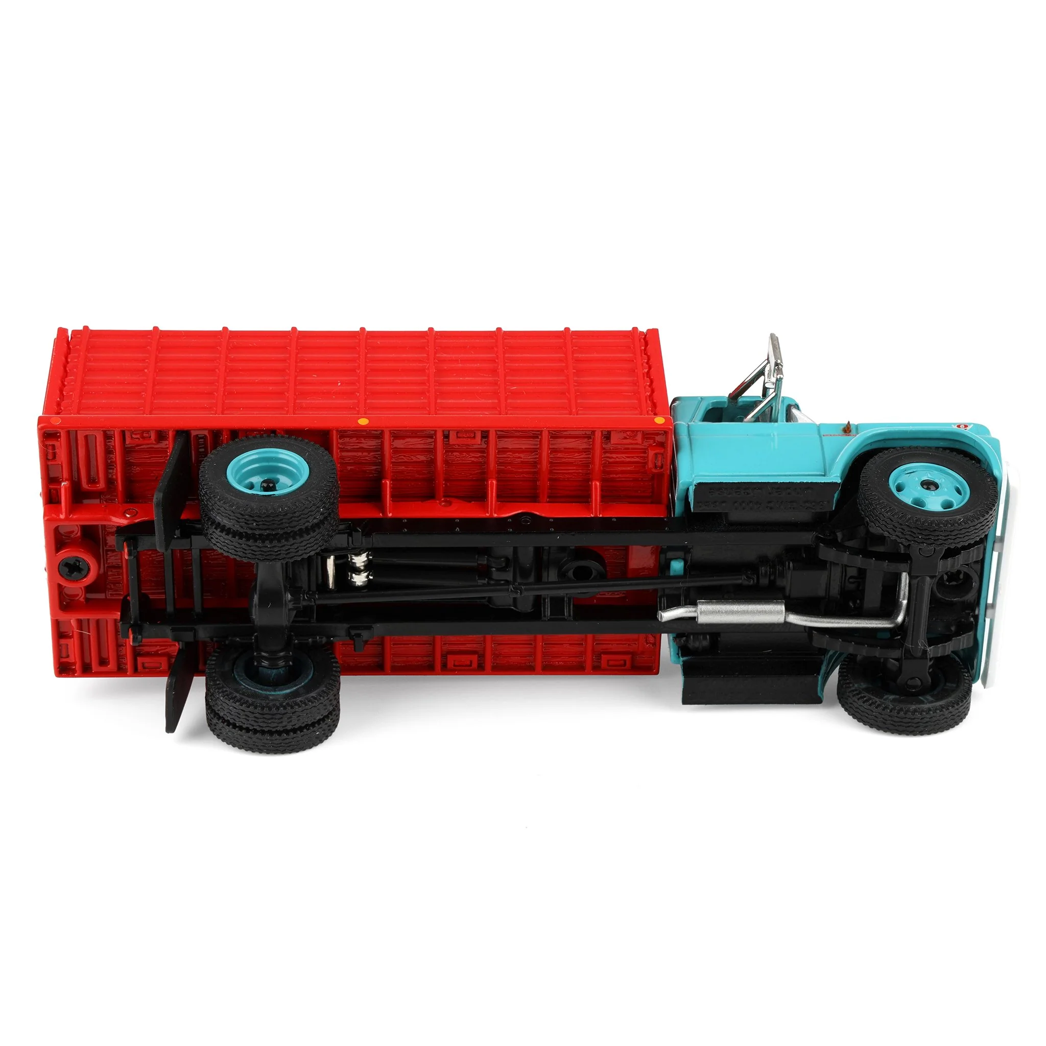 1/64 GMC 4000 Grain Truck, Turquoise & Red, DCP by First Gear - Image 7