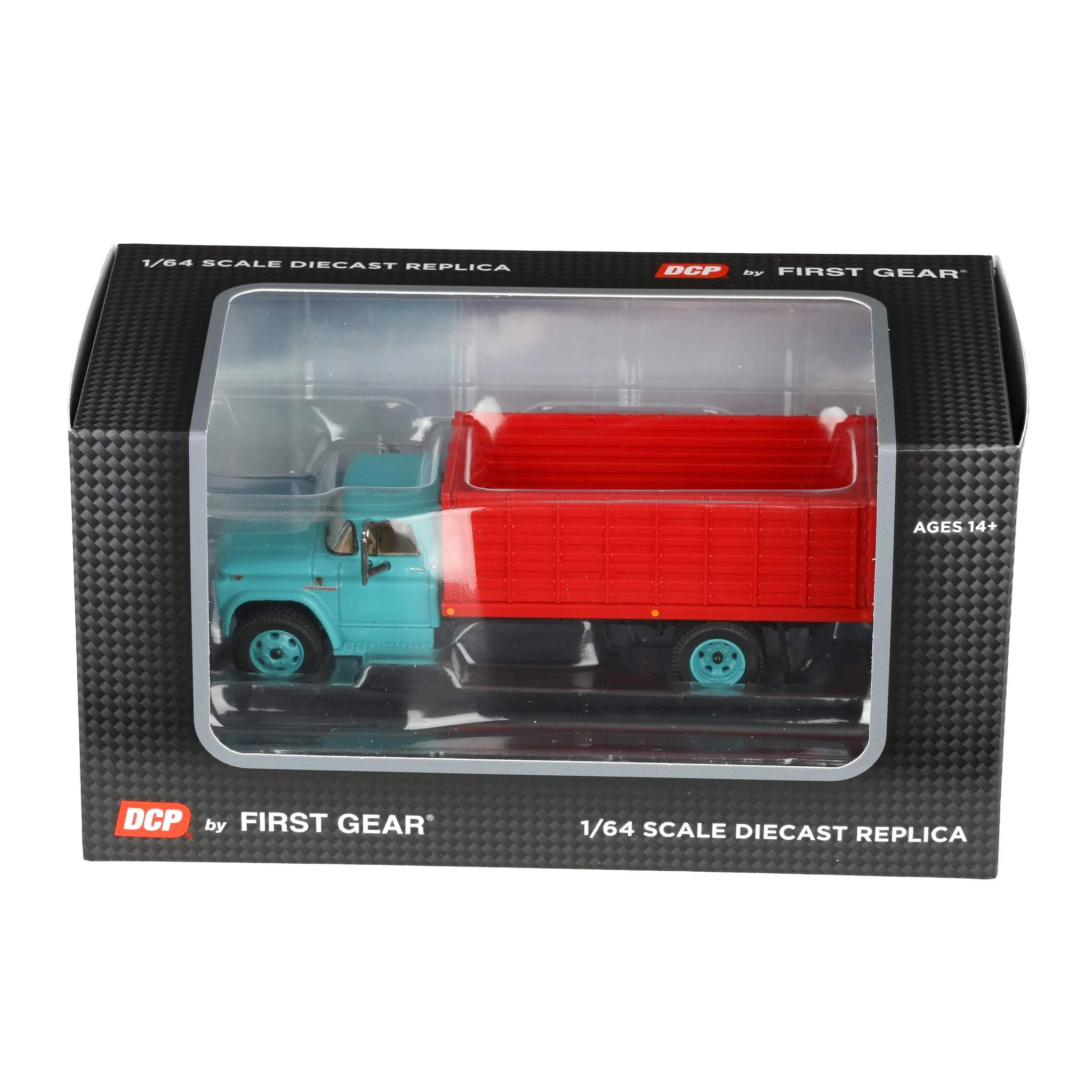 1/64 GMC 4000 Grain Truck, Turquoise & Red, DCP by First Gear - Image 8