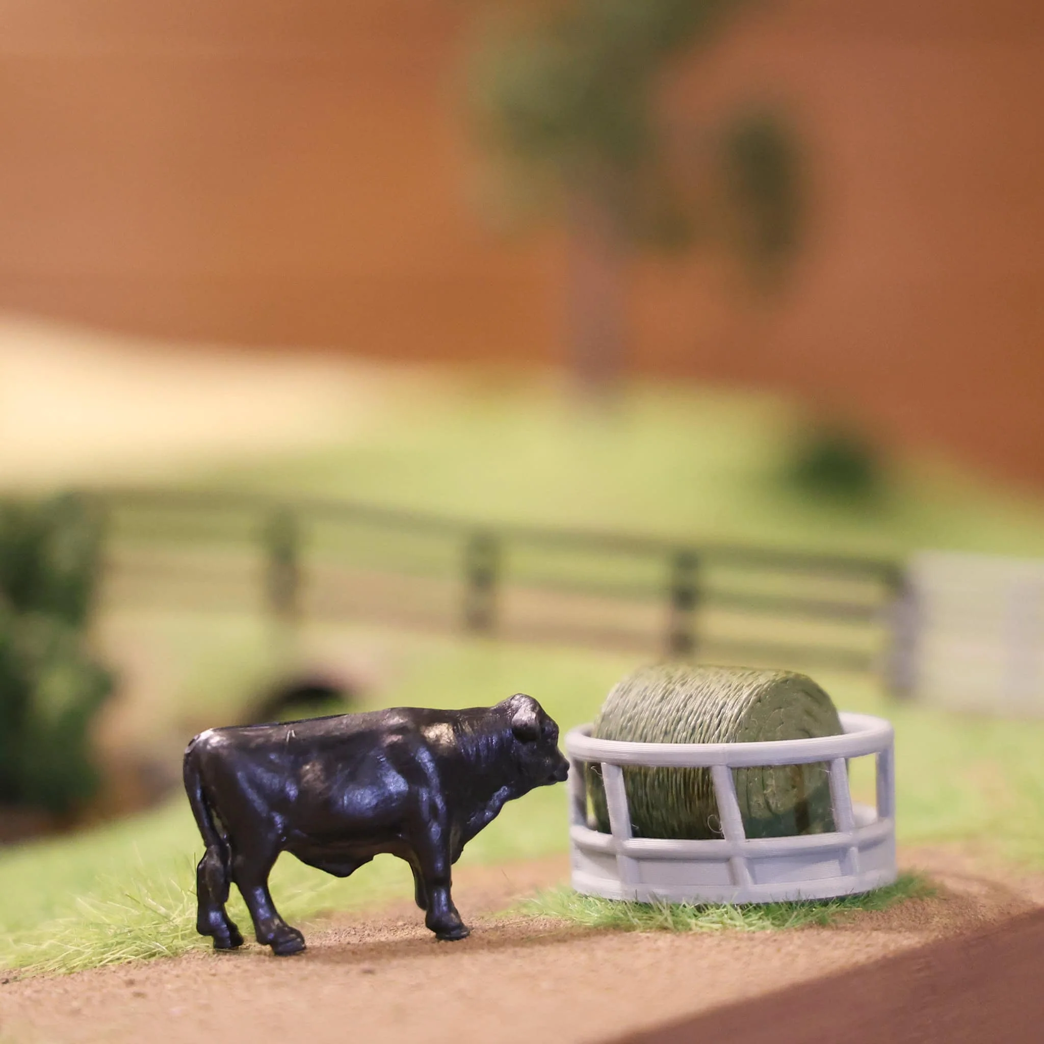 1/64 Gray Round Bale Hay Feeder 2-Pack by REVD Toys, 3D Printed - Image 5