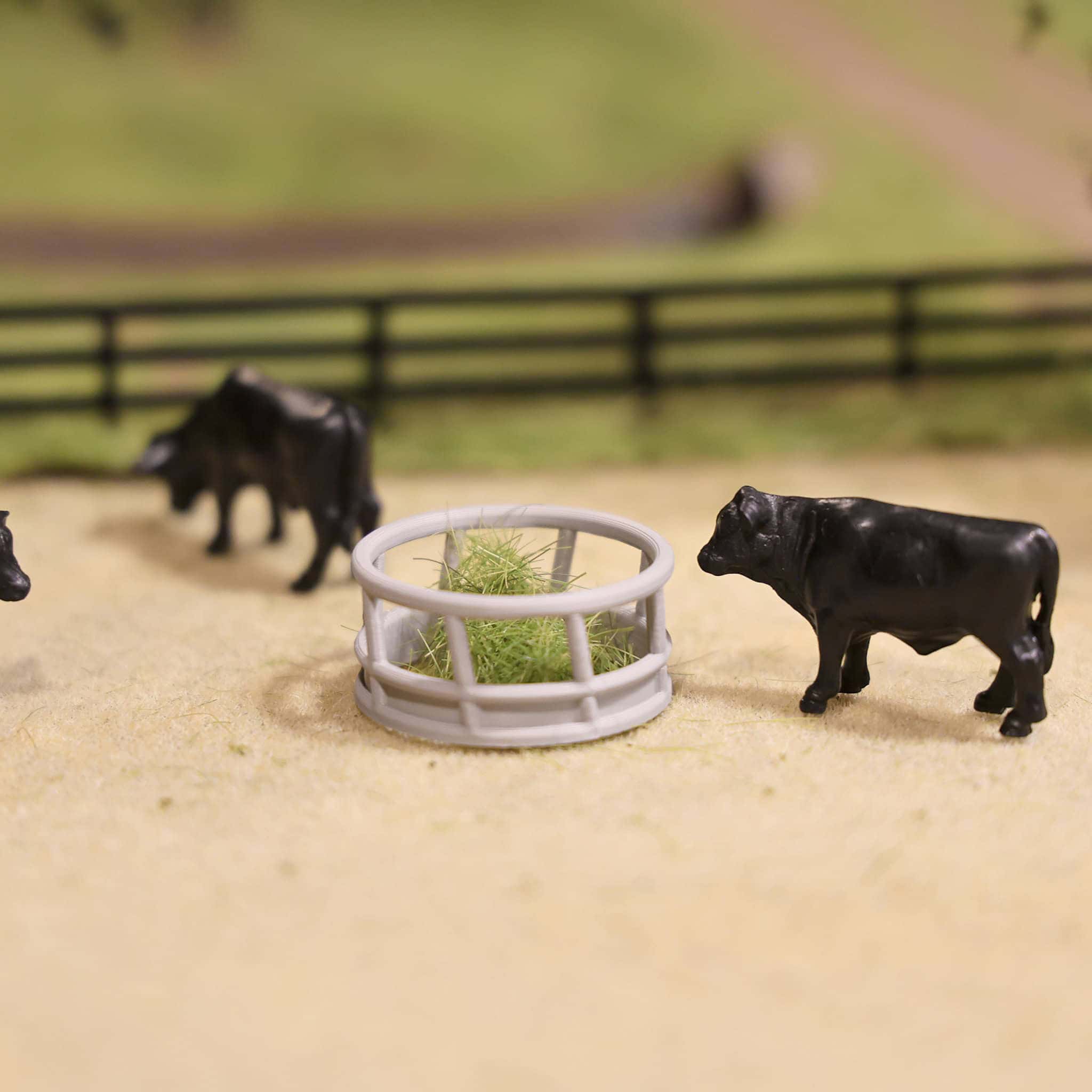 1/64 Gray Round Bale Hay Feeder by REVD Toys, 3D Printed - Image 5