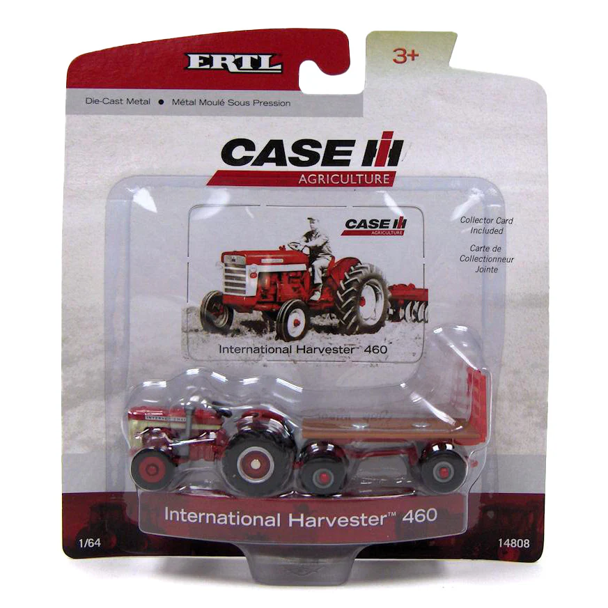 1/64 International Harvester 460 Utility Tractor with Hay Wagon 2-Piece Set by ERTL