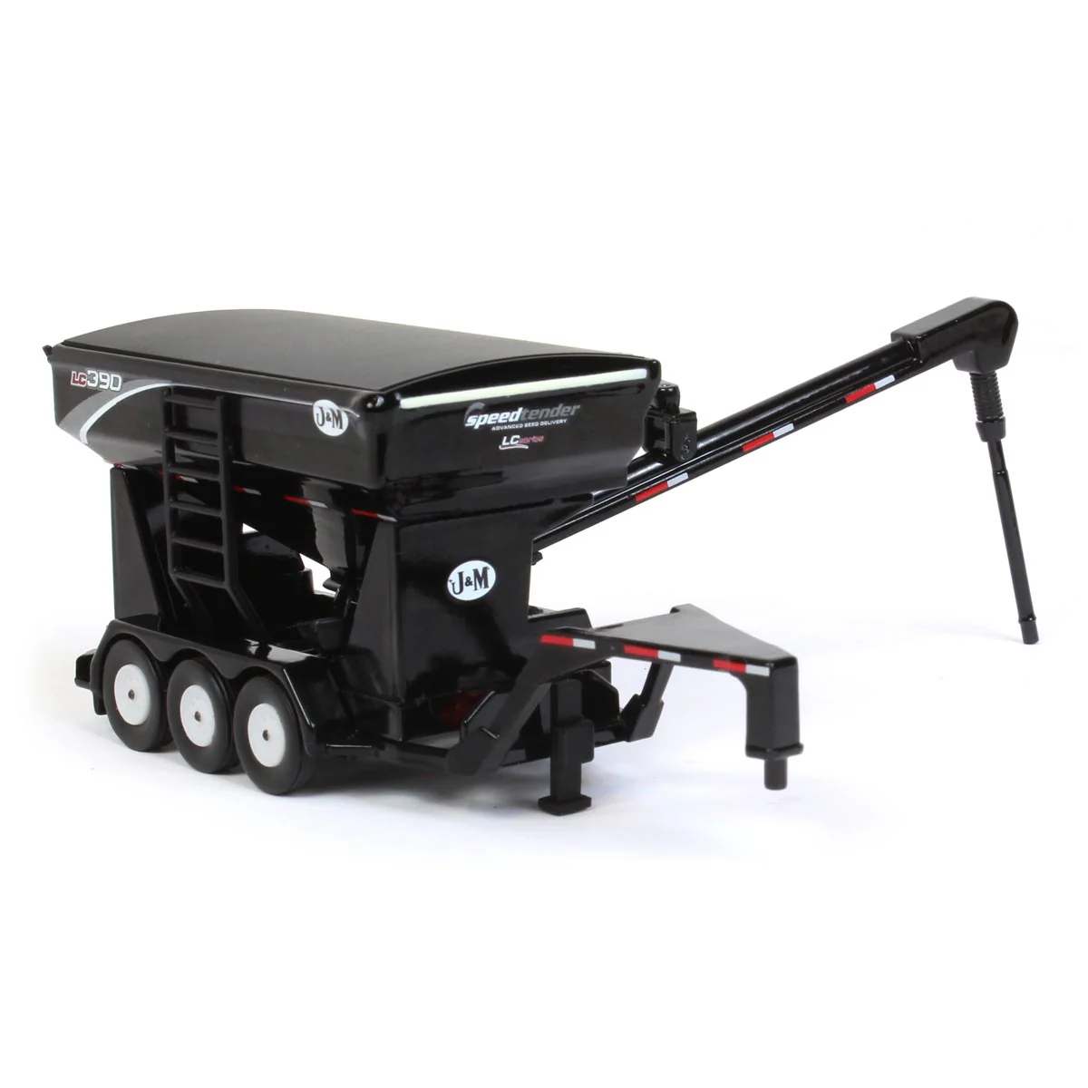 1/64 Black J&M LC390 Tri-axle Gooseneck Seed Tender by SpecCast - Image 2