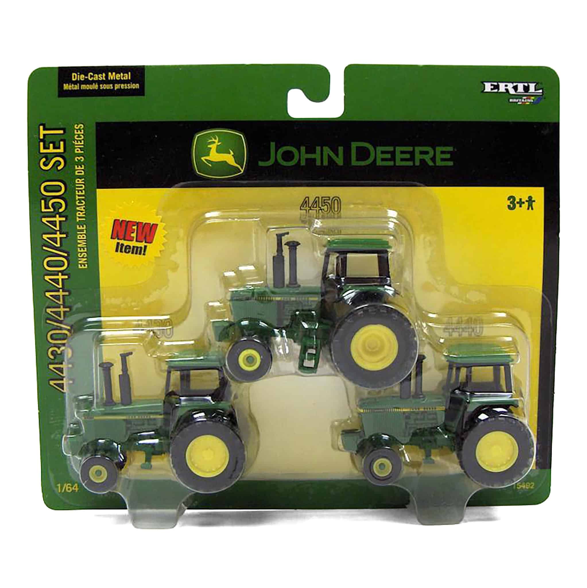 1/64 John Deere 4430, 4440 & 4450 3 Piece Tractor Set by ERTL