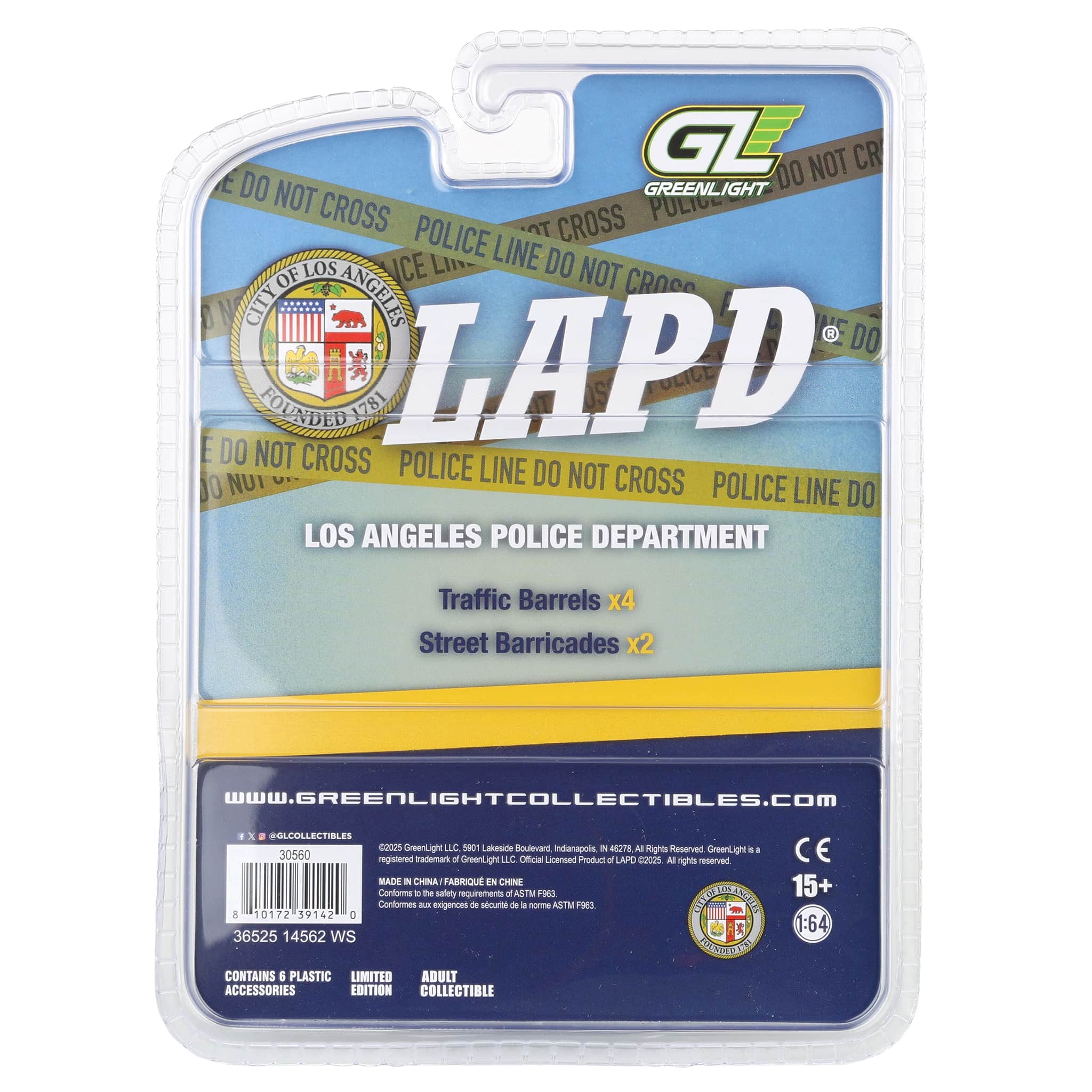 1/64 LAPD Road Accessory Pack, Hobby Exclusive by GreenLight Collectibles - Image 3
