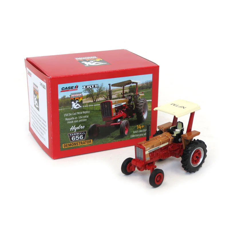1/64 International Harvester 656 Gold Demo Tractor with Wide Front, 2017 National Farm Toy Museum