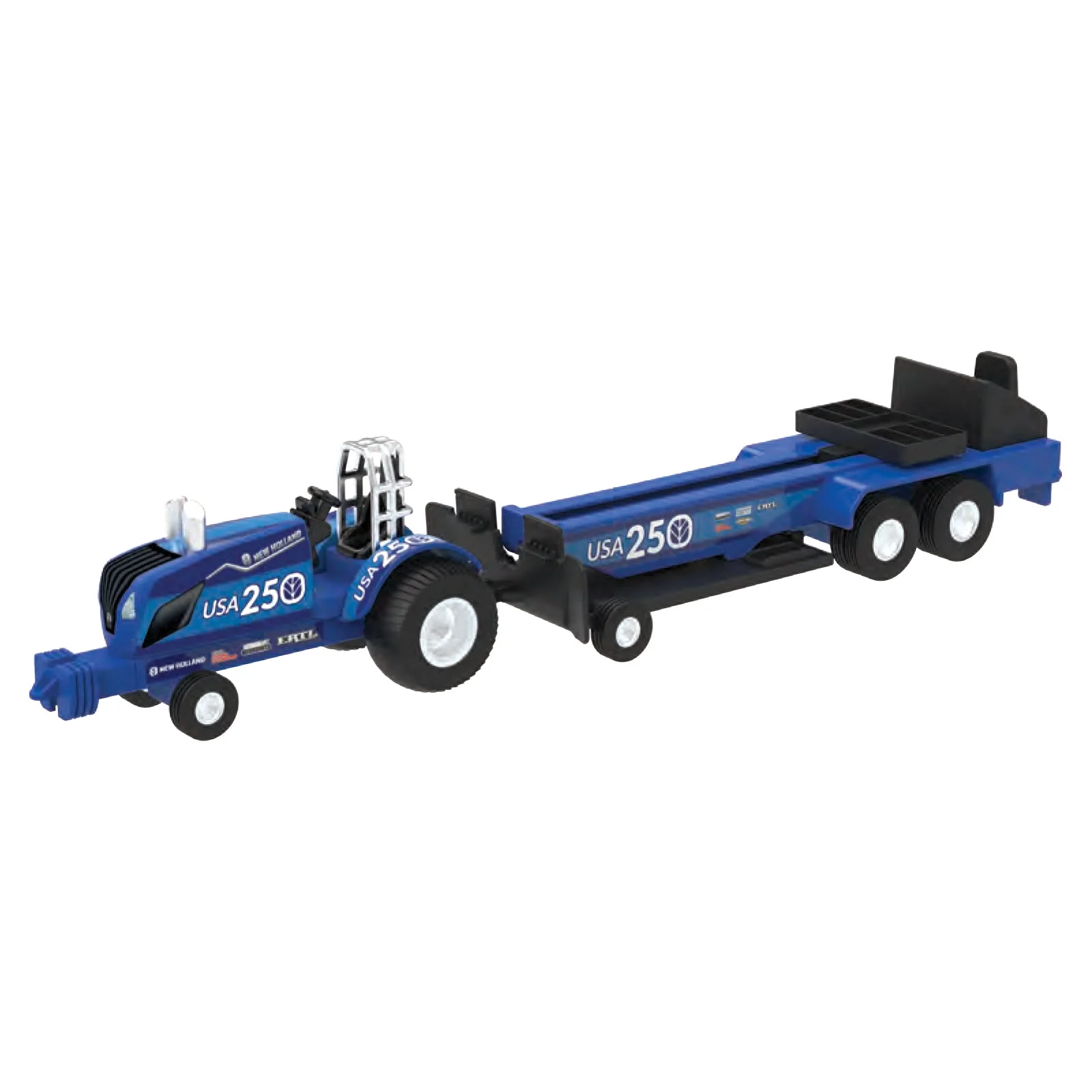 1/64 New Holland "USA 250" Pulling Tractor with Sled by ERTL