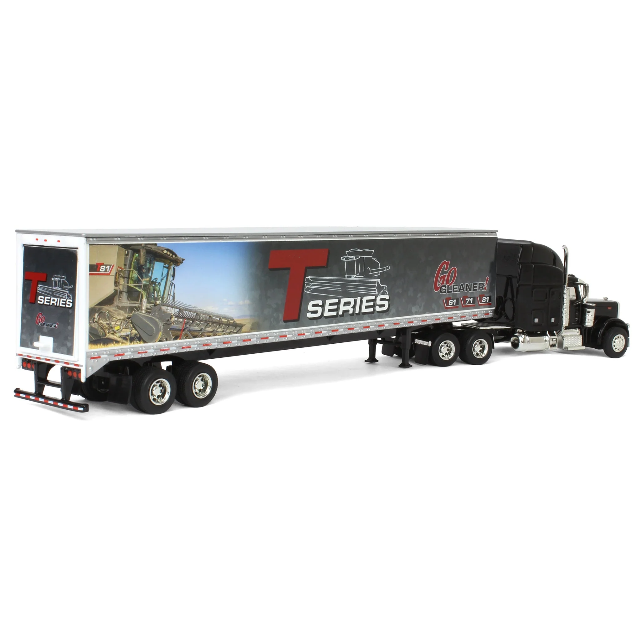 1/64 Peterbilt 379 Semi Truck with Box Trailer by SpecCast, Gleaner T Series Combine - Image 3