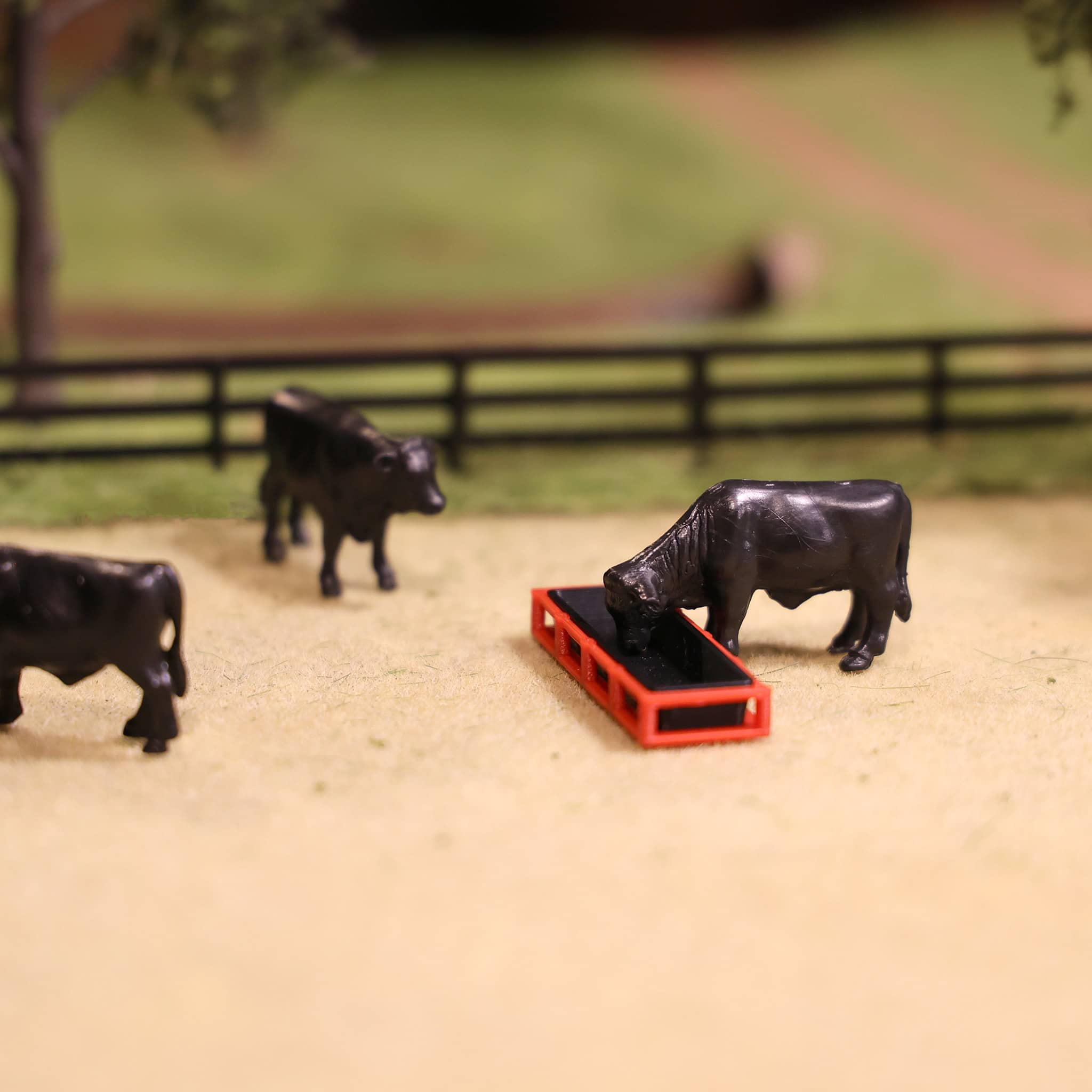 1/64 Red & Black Cattle Feed Trough 2-Pack by REVD Toys, 3D Printed - Image 5