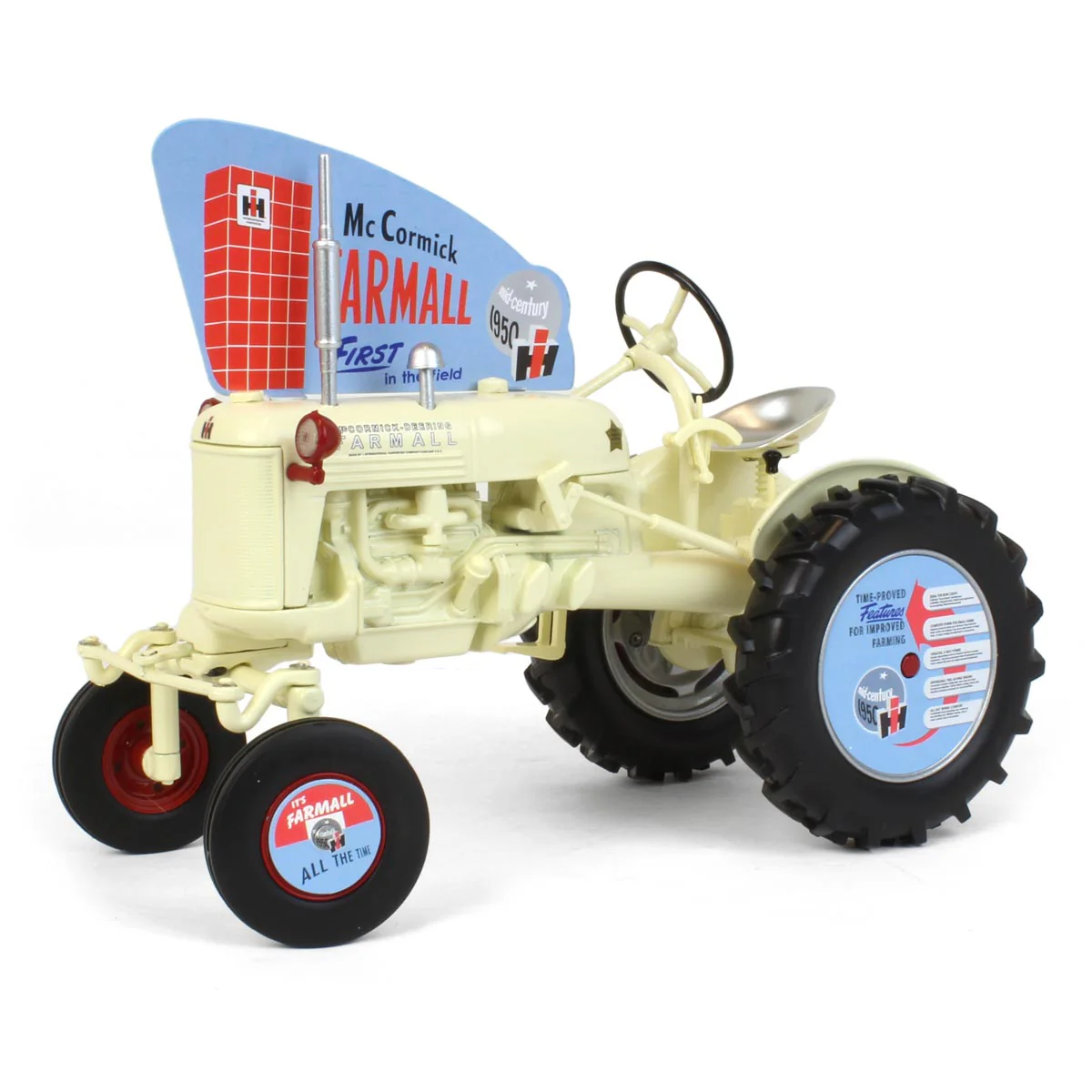 (B&D) 1/16 IH Farmall Cub White Demonstrator Tractor by SpecCast - No Box