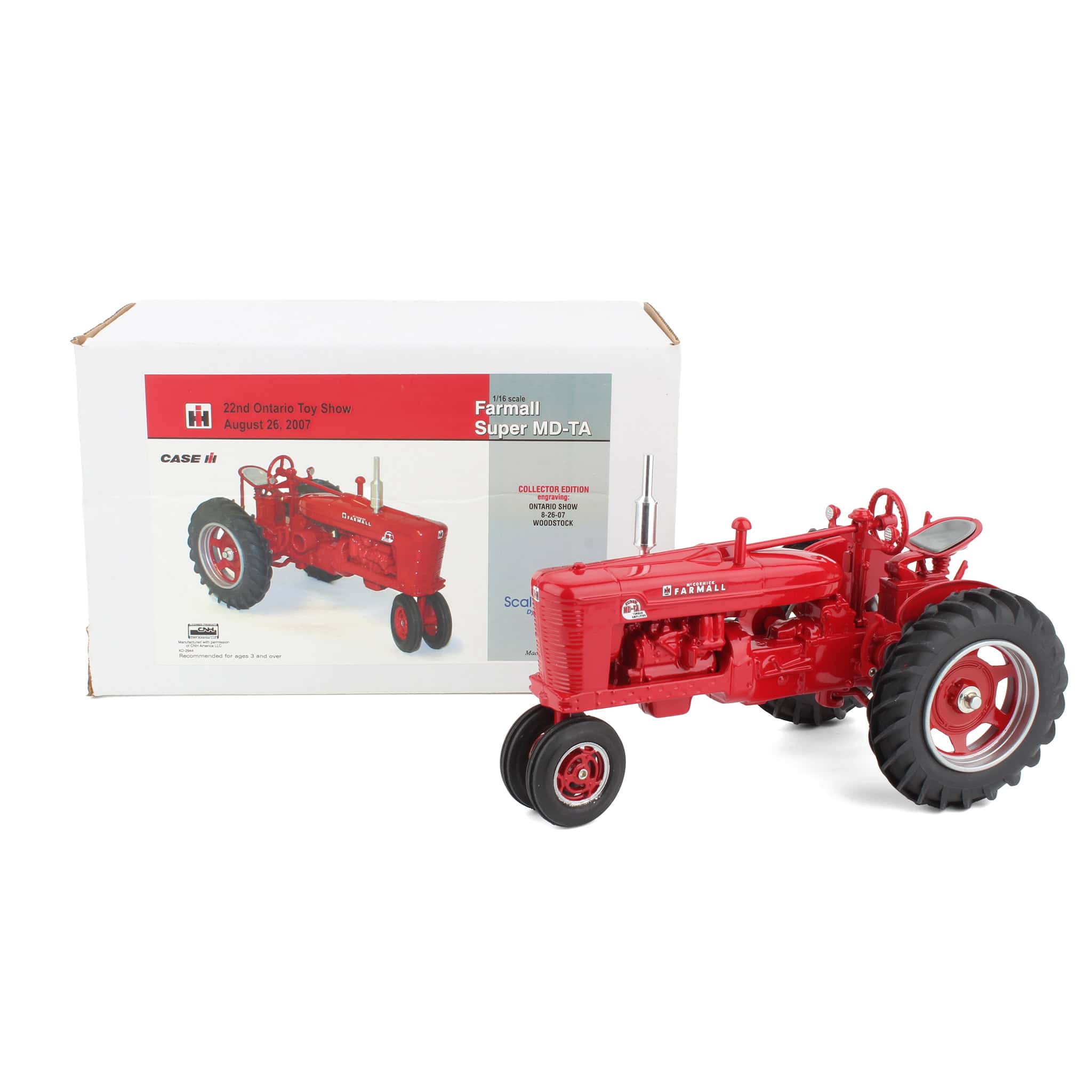 (B&D) 1/16 International Harvester Farmall Super MD-TA Tractor, 2007 22nd Ontario Canada Show by Scale Models - Damaged Item