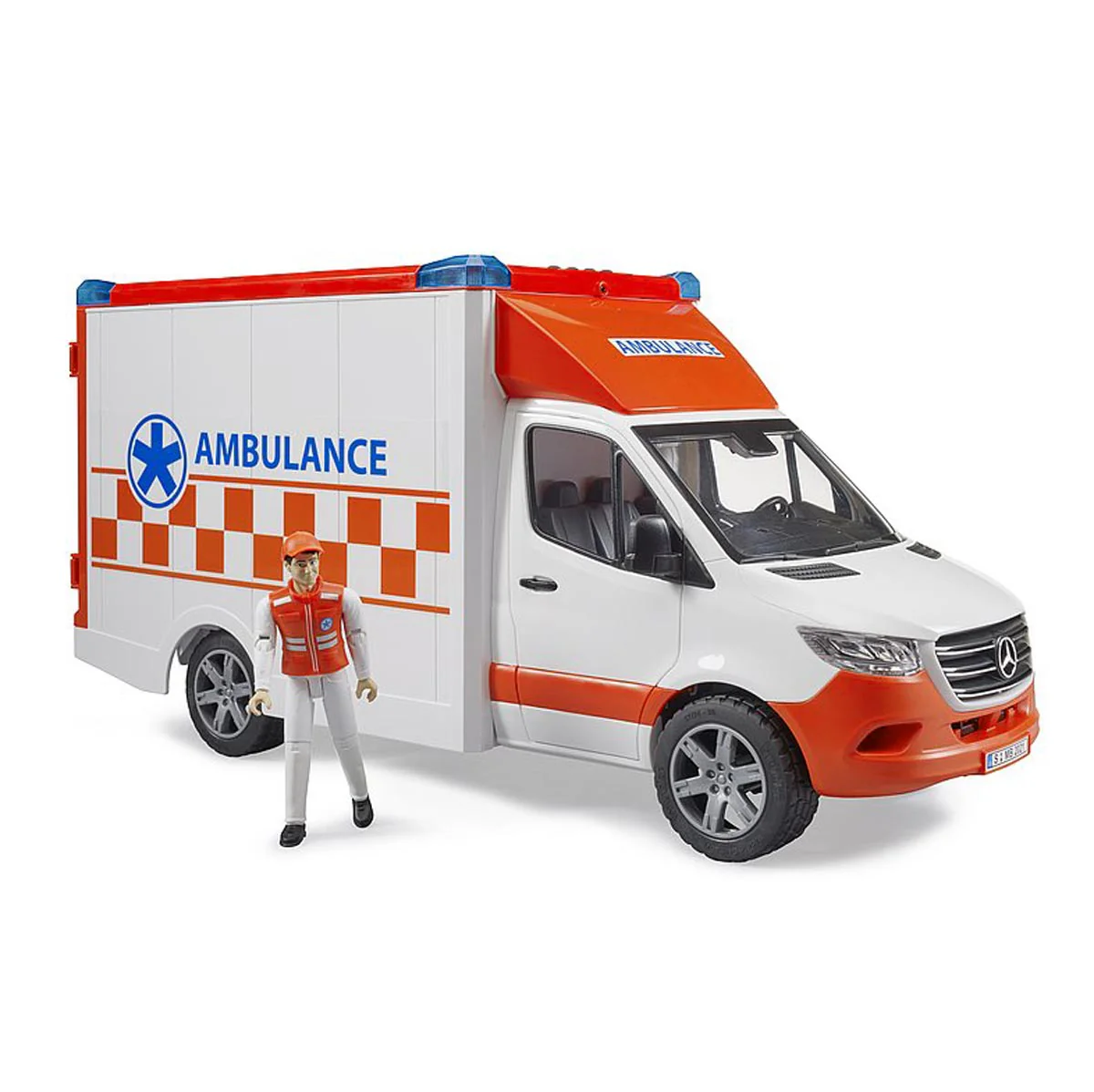 (B&D) 1/16 Mercedes-Benz Sprinter Ambulance with Driver by Bruder - Damaged Item - Image 2