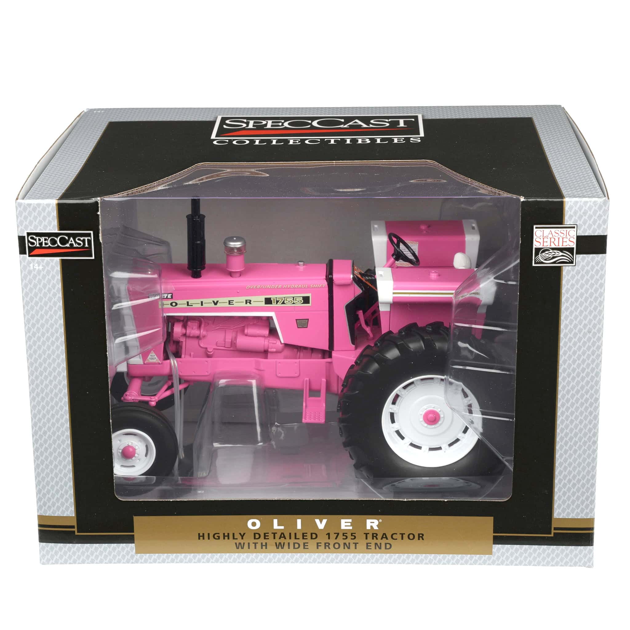 (B&D) 1/16 Pink Oliver 1755 Open Station Tractor with Wide Front by SpecCast- Damaged Item - Image 6