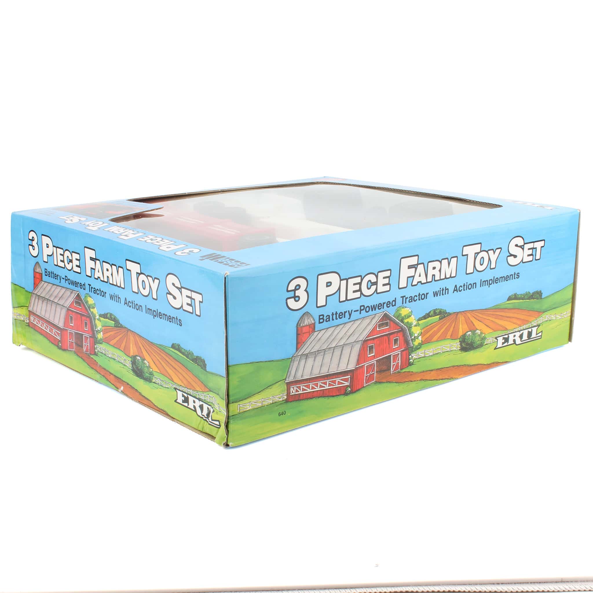 (B&D) 1/32 3-Piece Battery Operated Case 4994 Tractor with Barge Wagon and Manure Spreader by ERTL - Damaged Item - Image 3