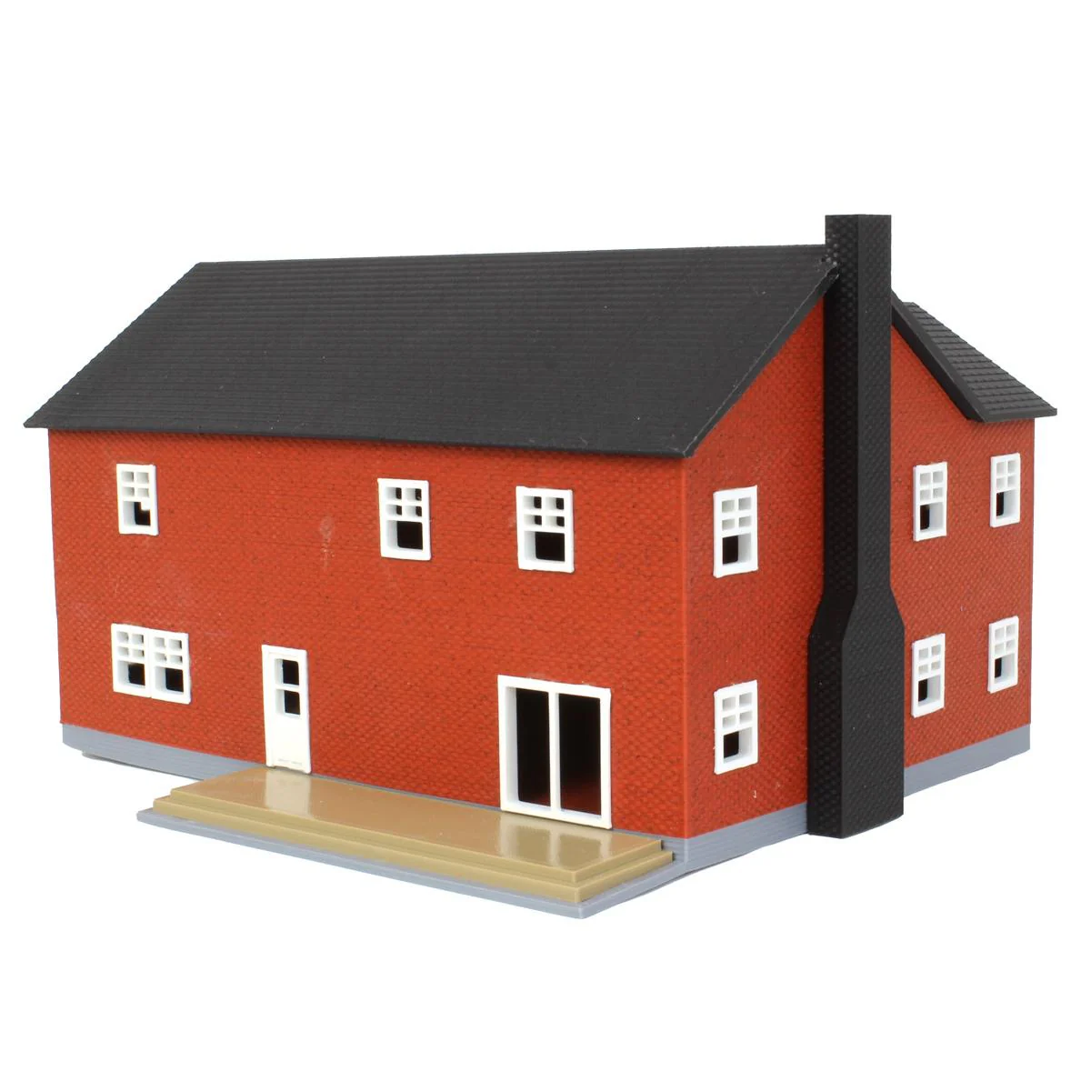 (B&D) 1/64 Red Brick "Home Sweet Home" Farm House with Porch, Deck & Chimney, 3D Printed - Damaged Item - Image 3