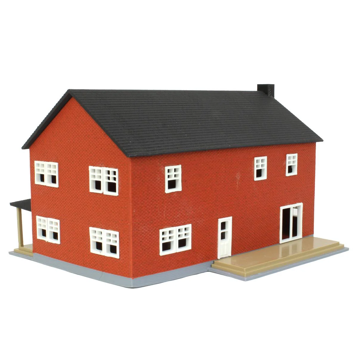 (B&D) 1/64 Red Brick "Home Sweet Home" Farm House with Porch, Deck & Chimney, 3D Printed - Damaged Item - Image 4