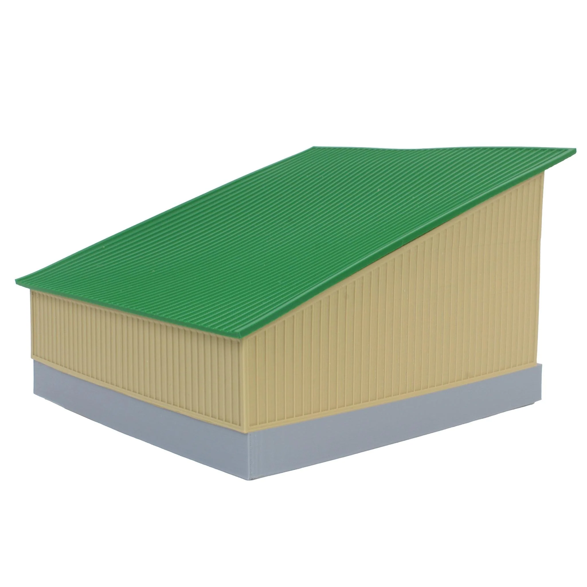 (B&D) 1/64 The Double Bay 40ft x 40ft Cattle Shed, Tan & Green, 3D Printed - Damaged Item - Image 3