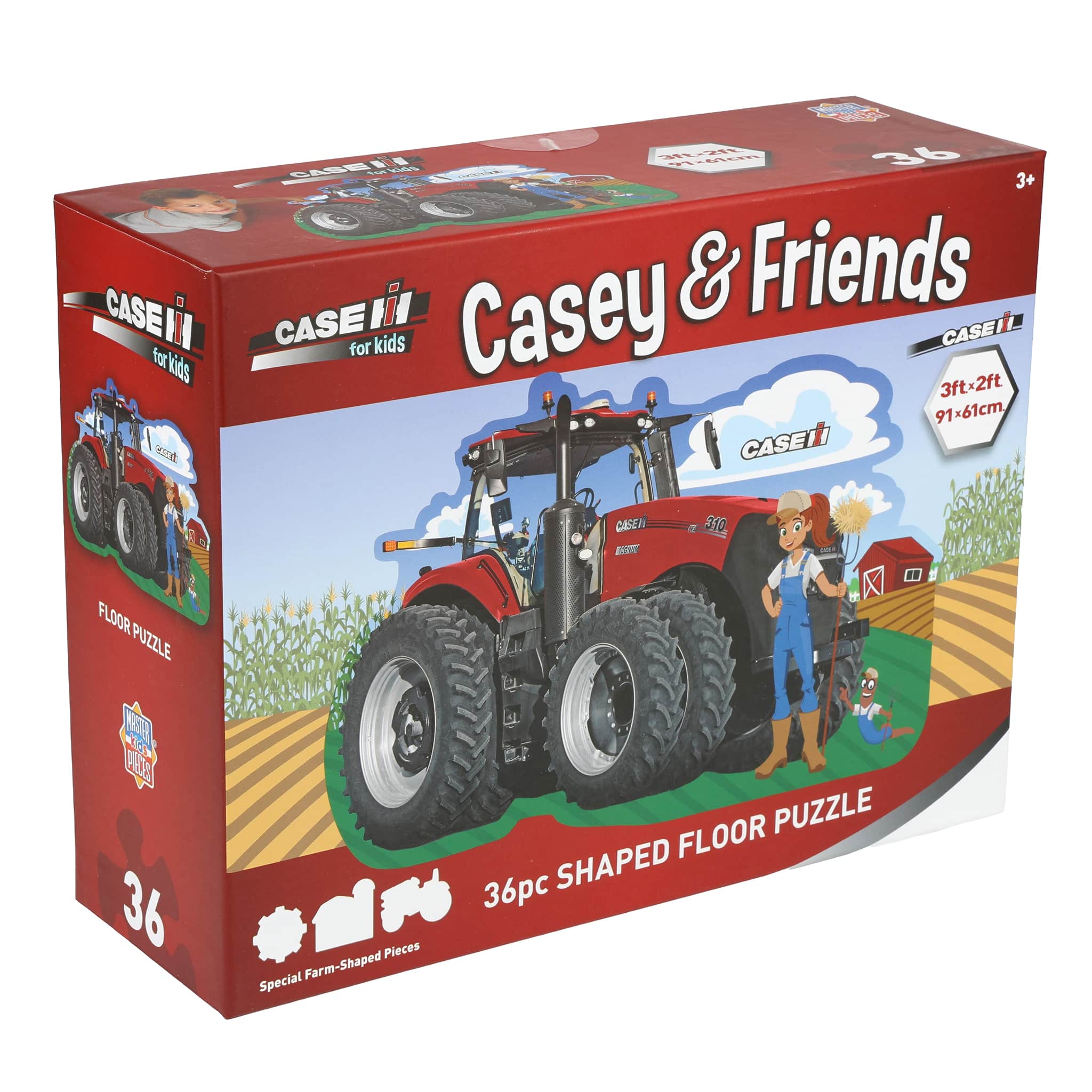 Casey & Friends Case IH Magnum 310 Tractor 36-Piece Shaped Floor Puzzle - Image 2