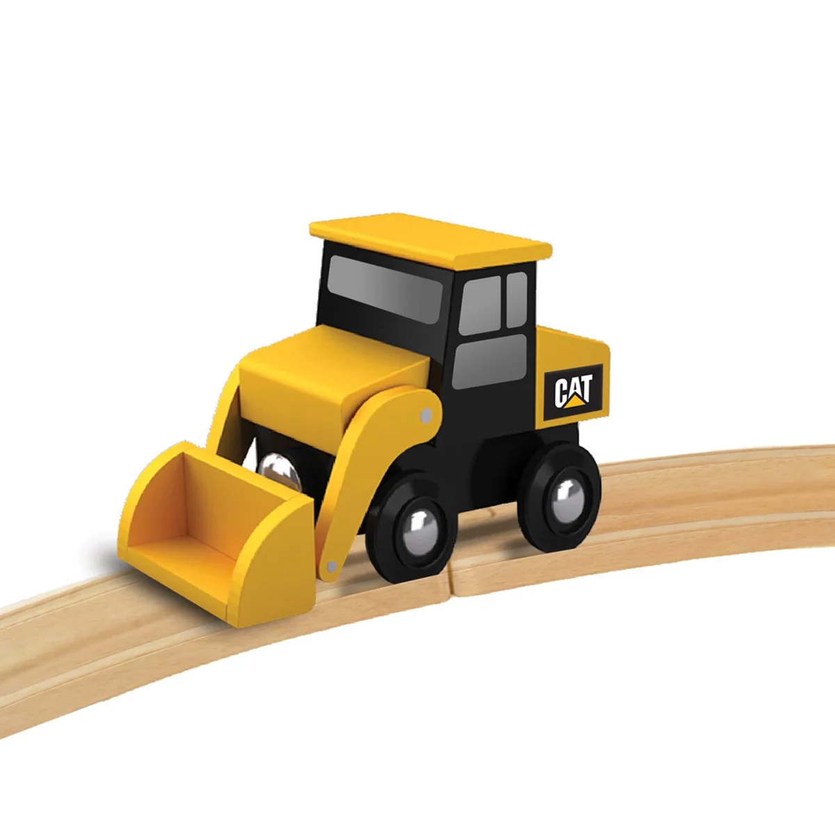 Caterpillar Wheel Loader Magnetic Wood Toy Train Car - Image 3