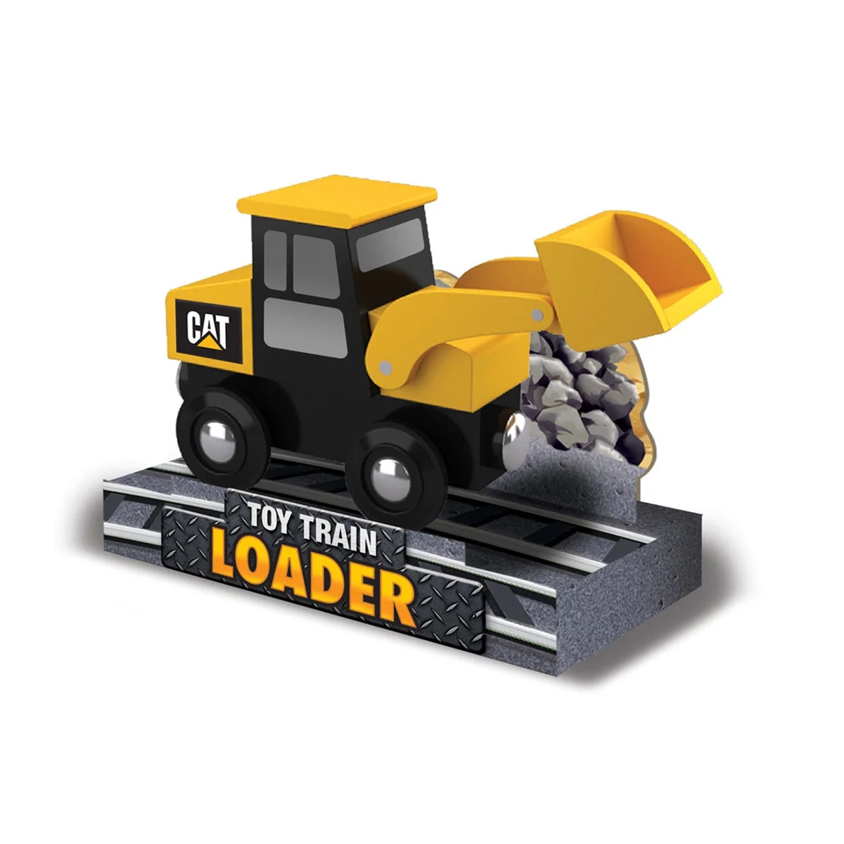 Caterpillar Wheel Loader Magnetic Wood Toy Train Car - Image 4