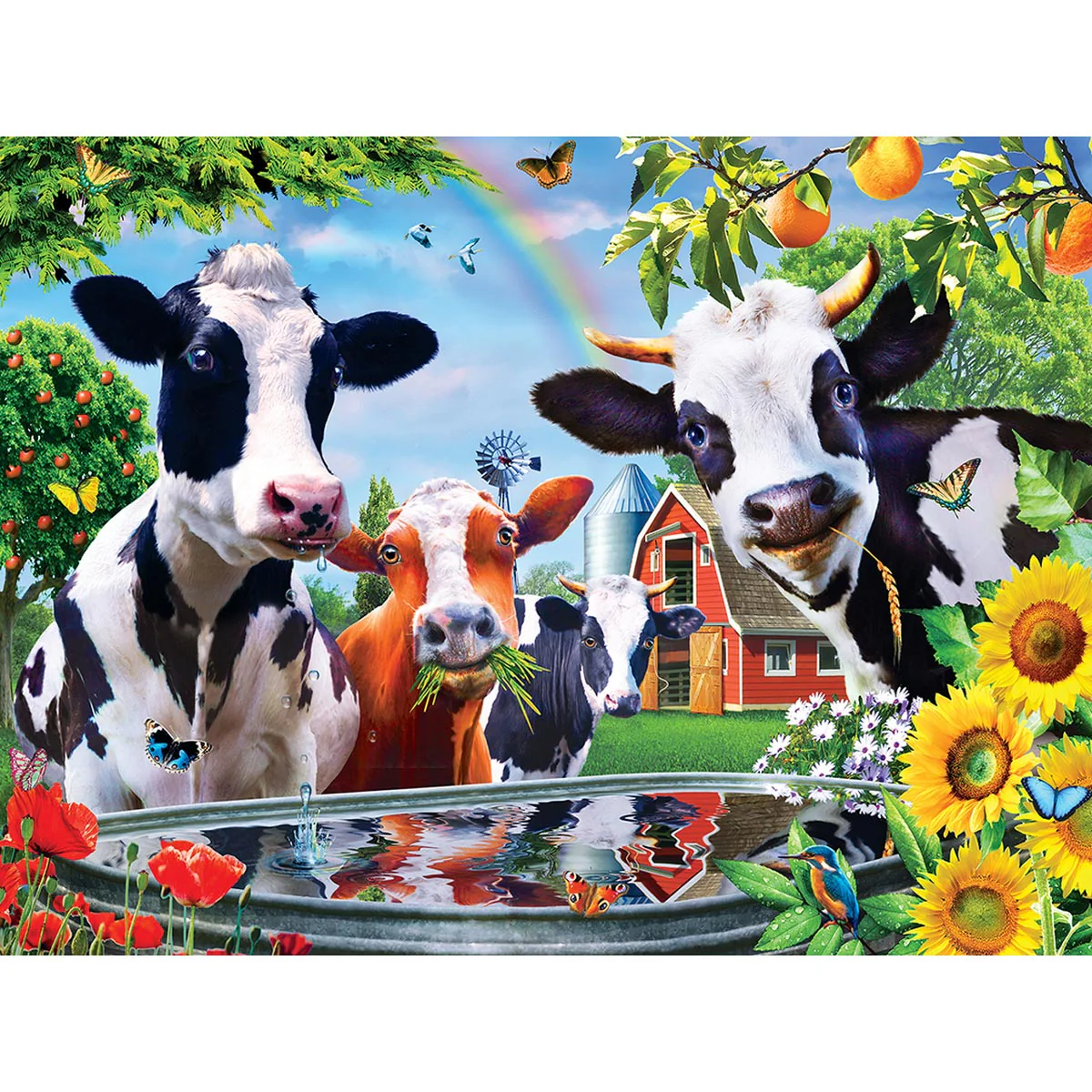 Green Acres Cow Moo Love 300 Piece EZ Grip Puzzle - Image 2