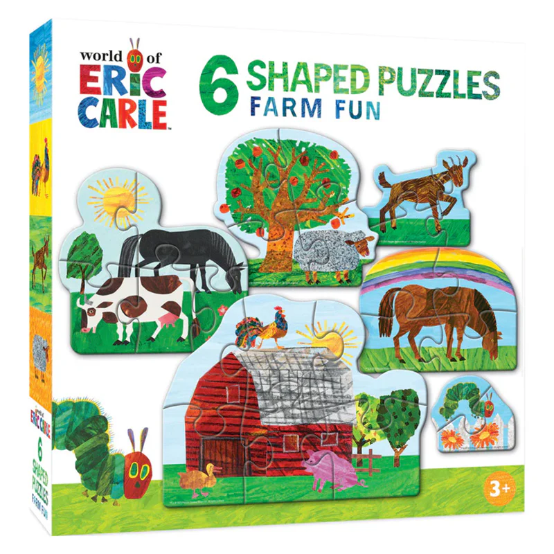 Eric Carle Farm Life Fun 6-Pack Mini Shaped Puzzles