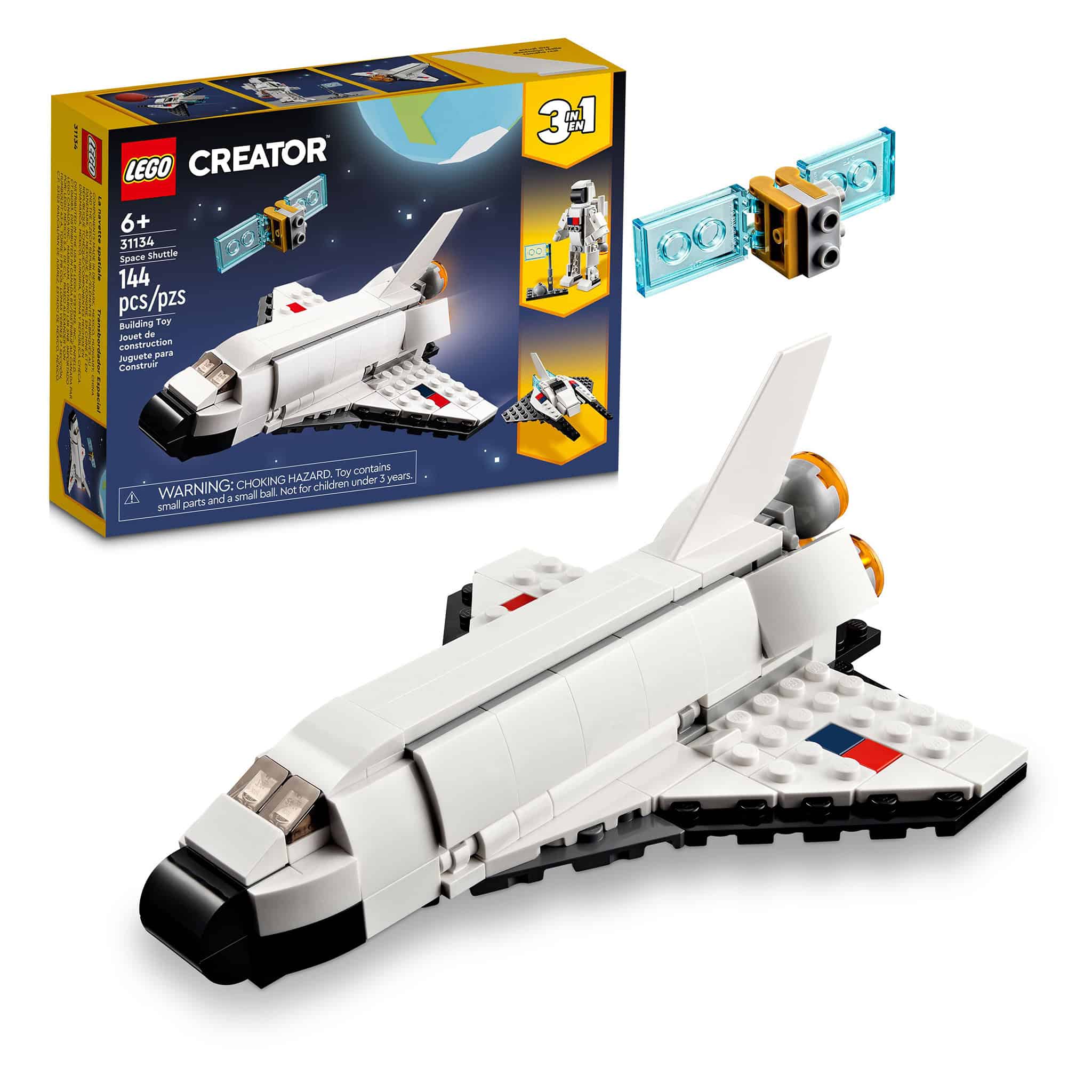 LEGO® Creator 3-in-1 Space Shuttle, 144 Pieces