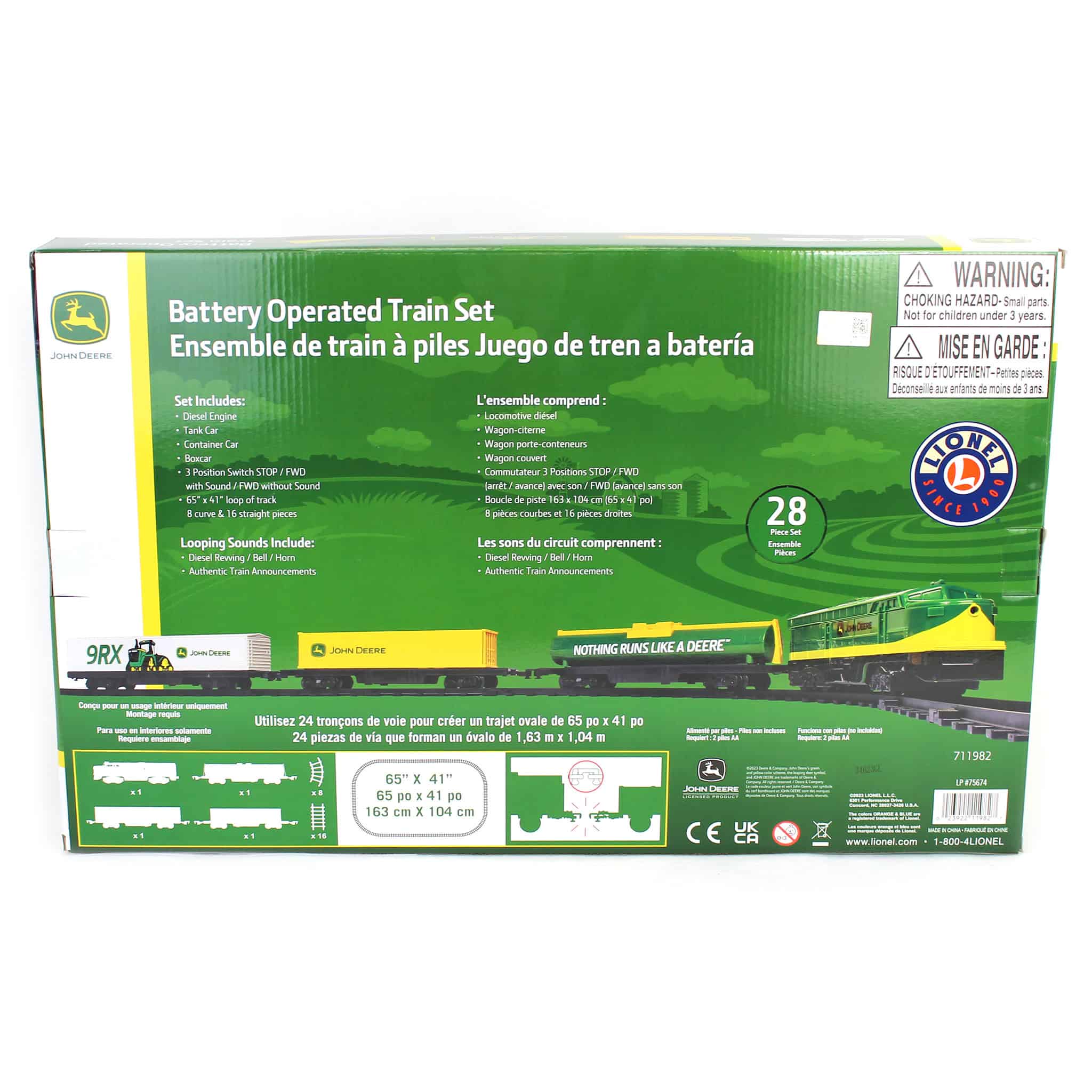 Lionel John Deere Battery Operated Diesel Train Set - Image 3