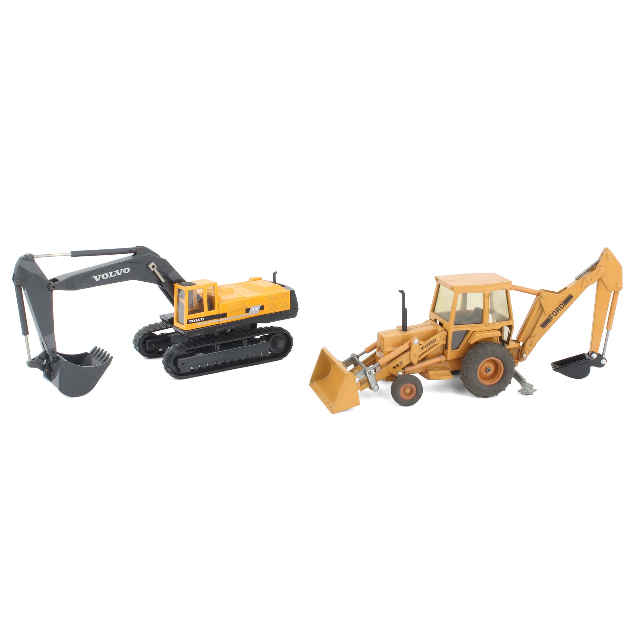 Lot of (1) 1/50 Volvo Excavator and (1) 1/32 Ford Loader / Backhoe