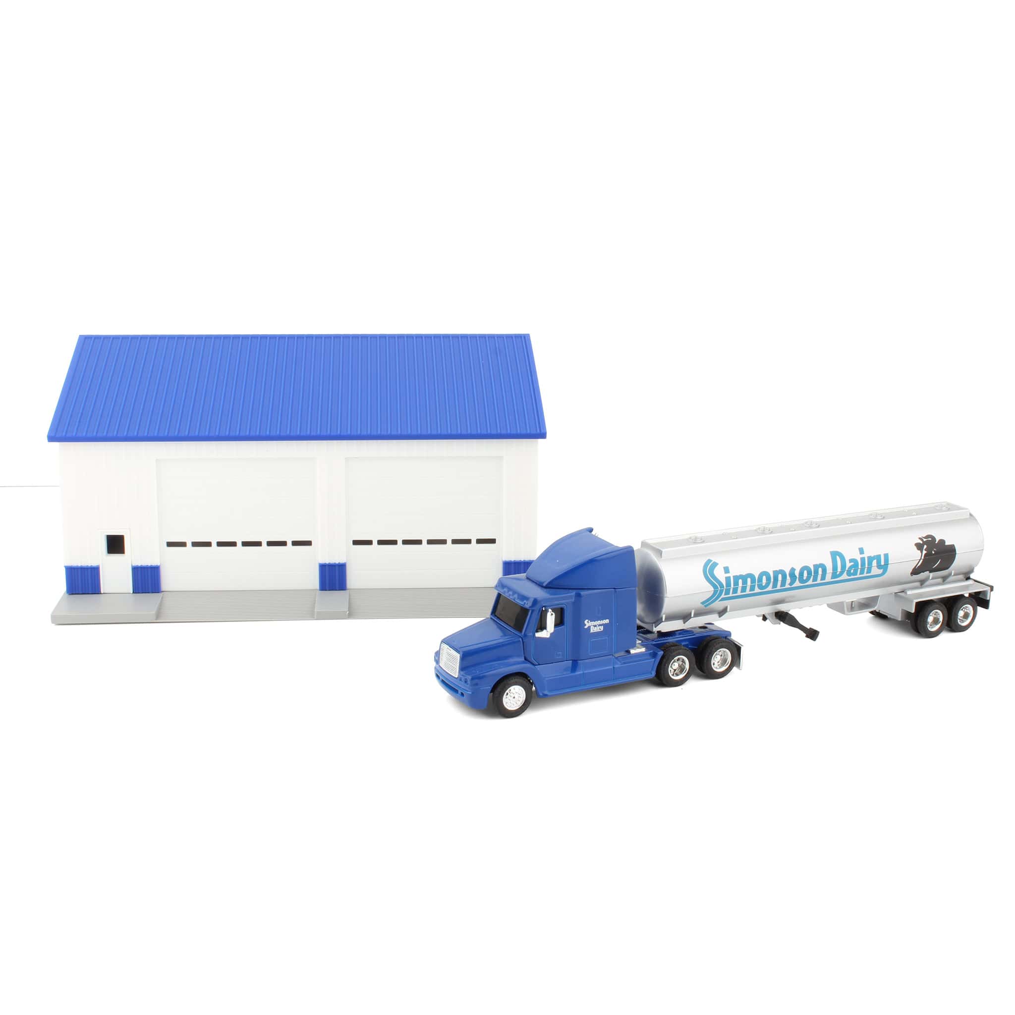 Lot of (1) 1/64 Machinery Shed and (1) 1/64 Semi with Tank Trailer