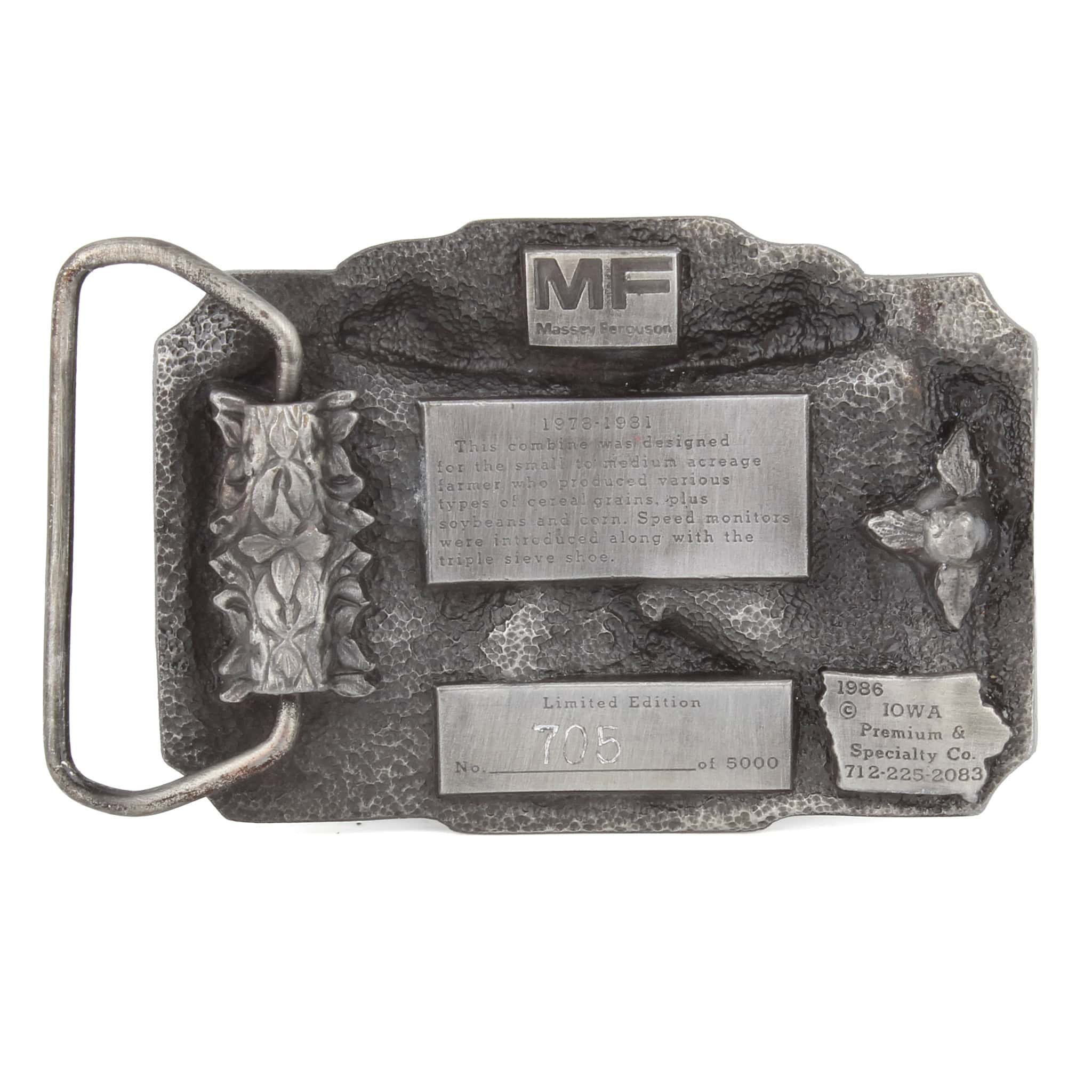 Massey Ferguson 540 Combine Limited Edition Metal Belt Buckle - Image 2