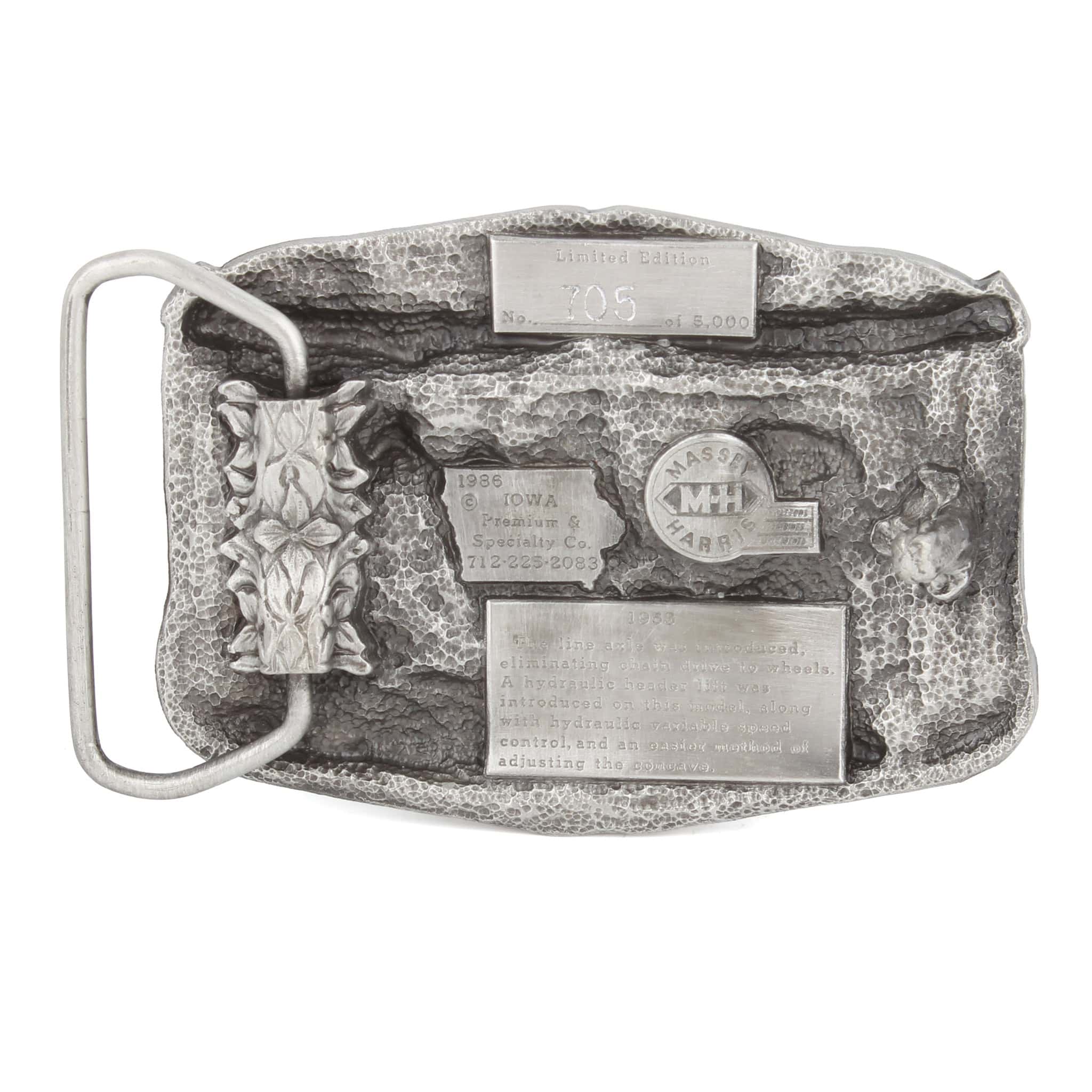 Massey Harris 70 Combine Limited Edition Metal Belt Buckle - Image 2