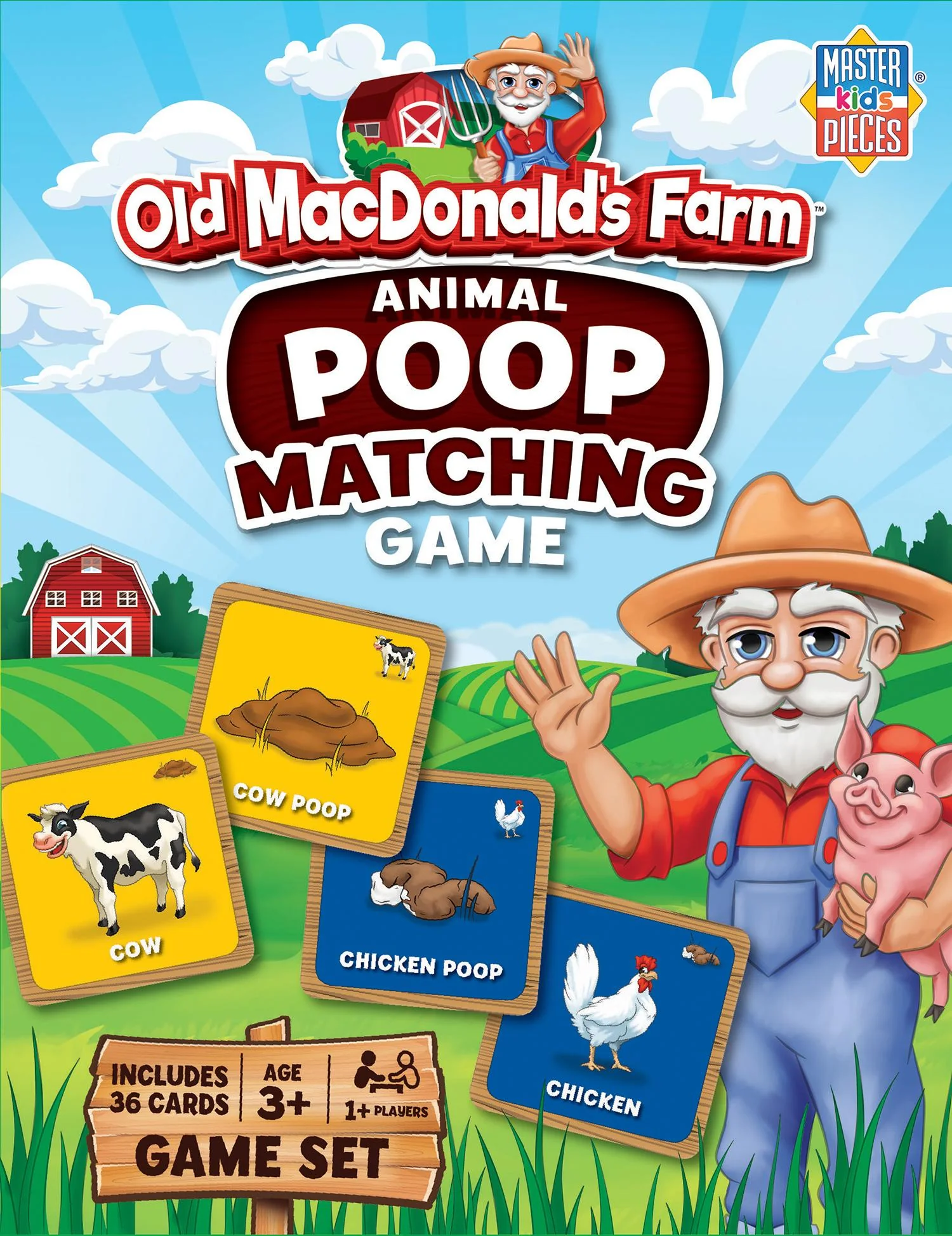 Old MacDonald's Farm Animal Poop Matching Game