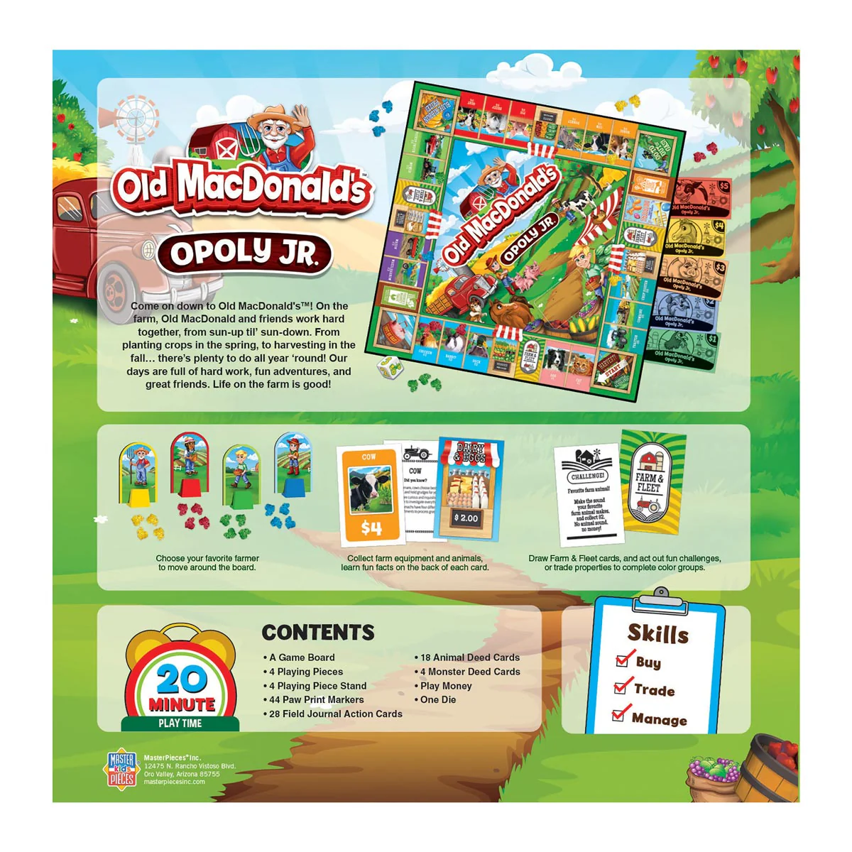 Old MacDonald's Farm Opoly Junior Board Game - Image 2