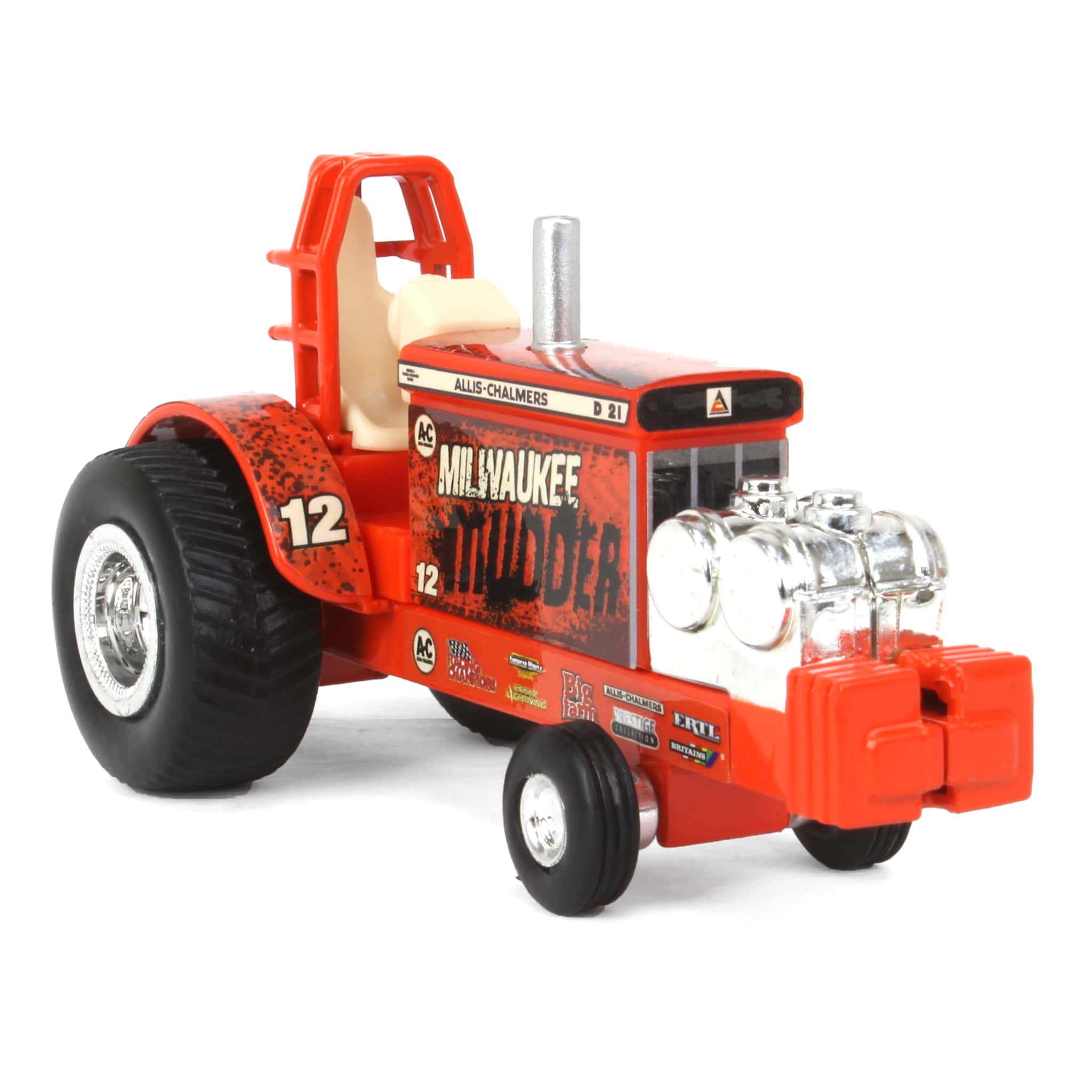 Set of 4 ~ 1/64 Allis Chalmers "Old Flame" & "Milwaukee Mudder" Pulling Tractors - Image 3